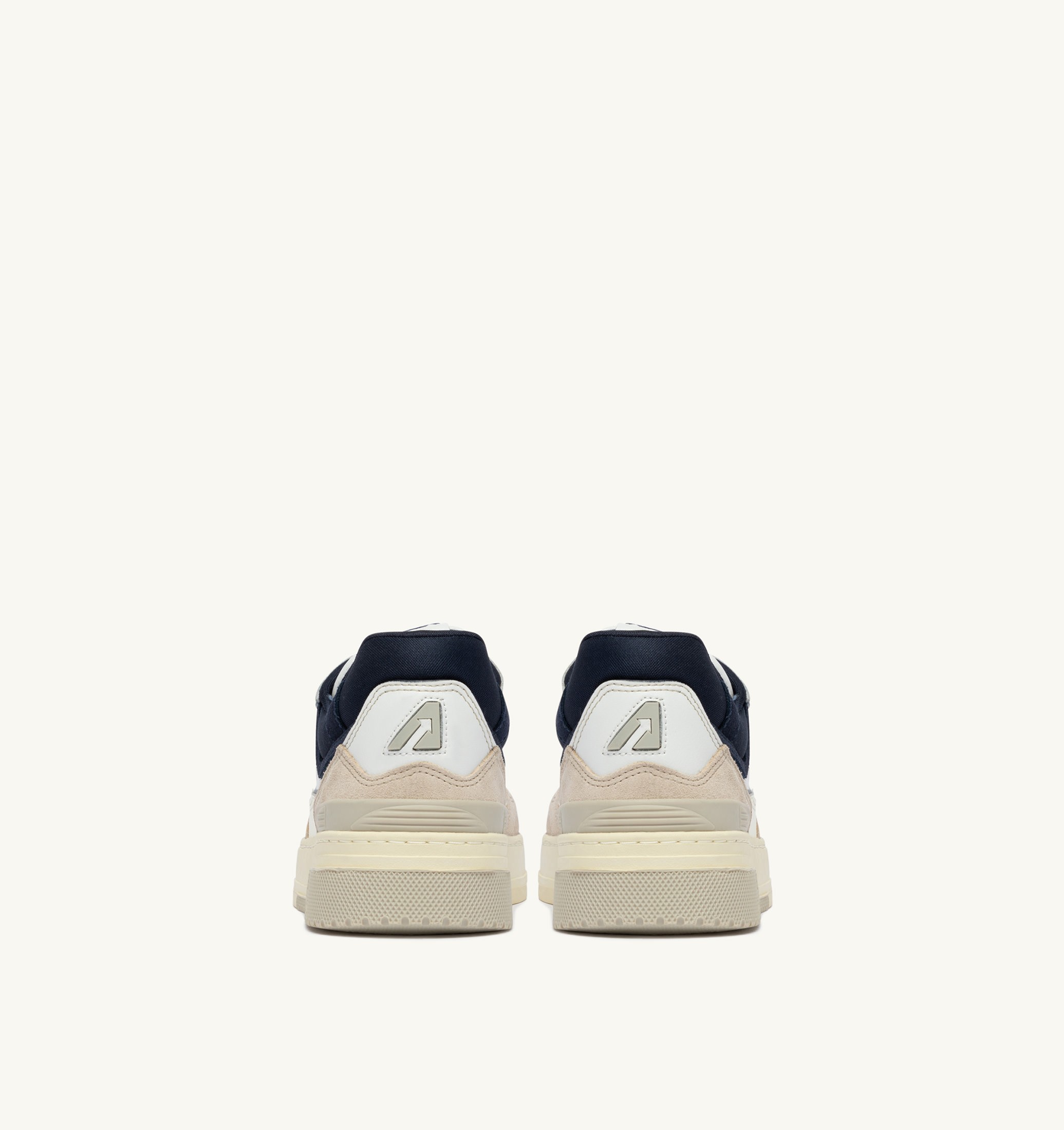 SNEAKERS CLC LOW IN PELLE E SUEDE BIANCO SAND E SPACE BLUE