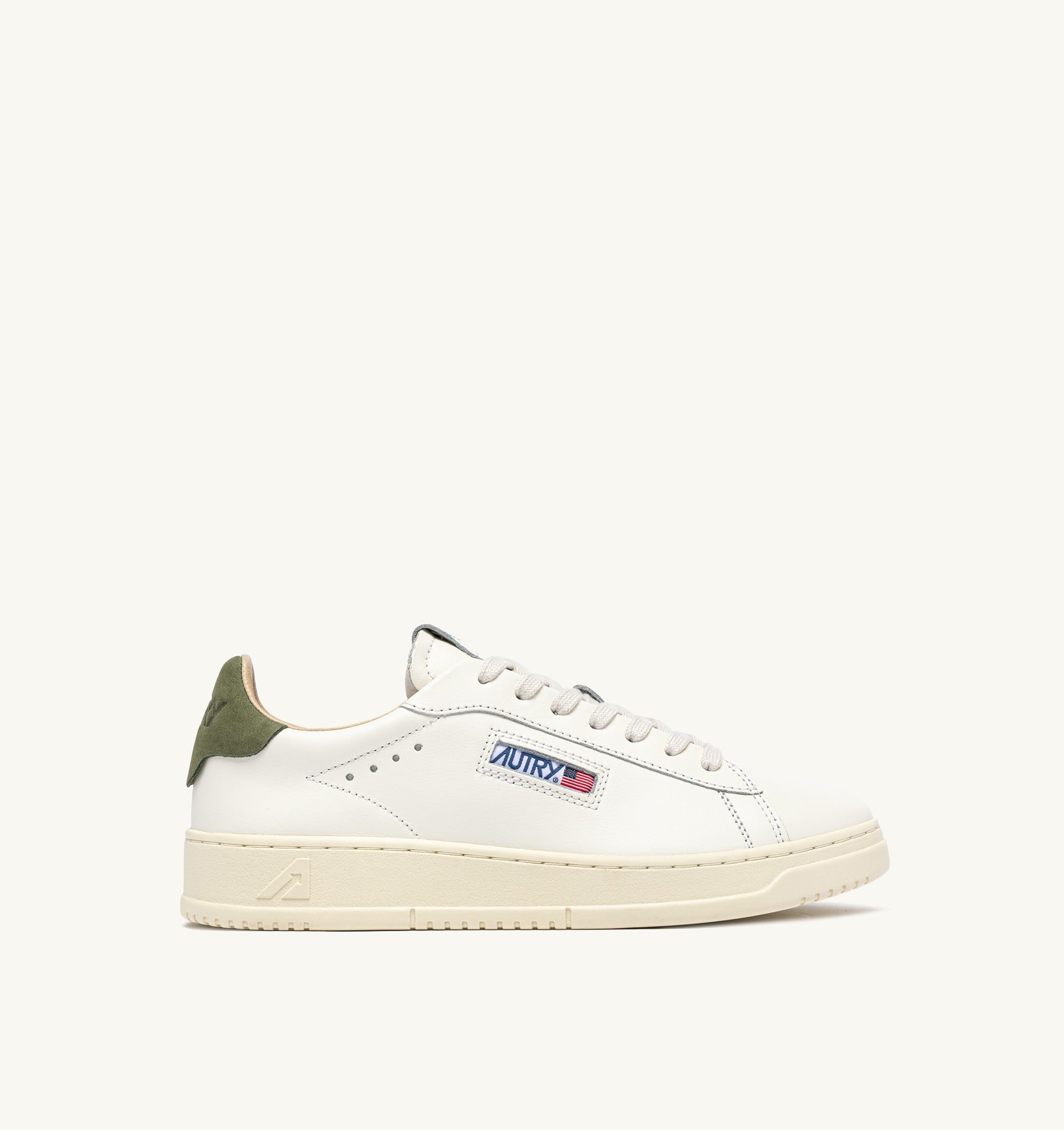 SNEAKERS DALLAS LOW IN PELLE LODEN GREEN E MARSHMALLOW