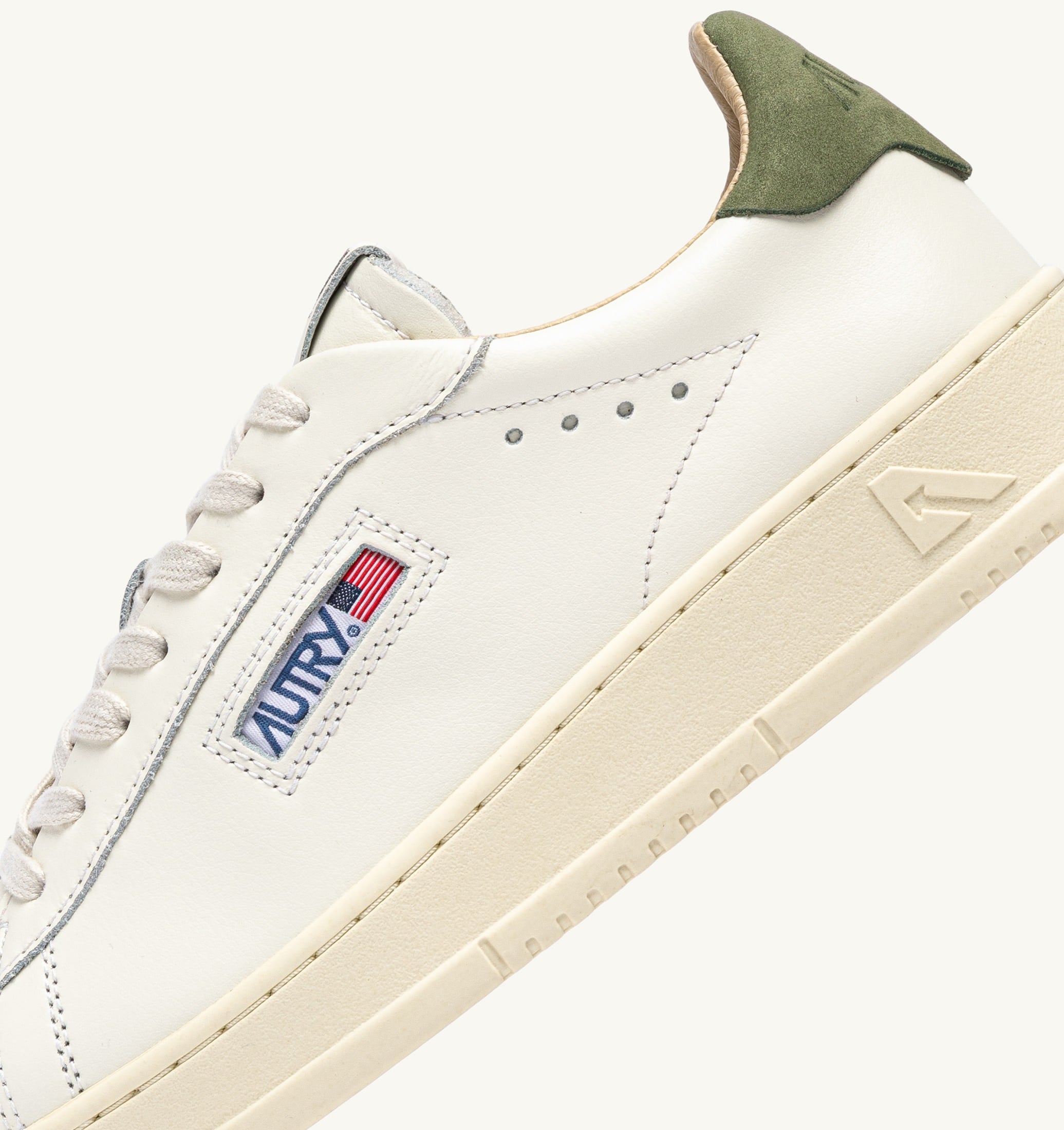 SNEAKERS DALLAS LOW IN PELLE LODEN GREEN E MARSHMALLOW