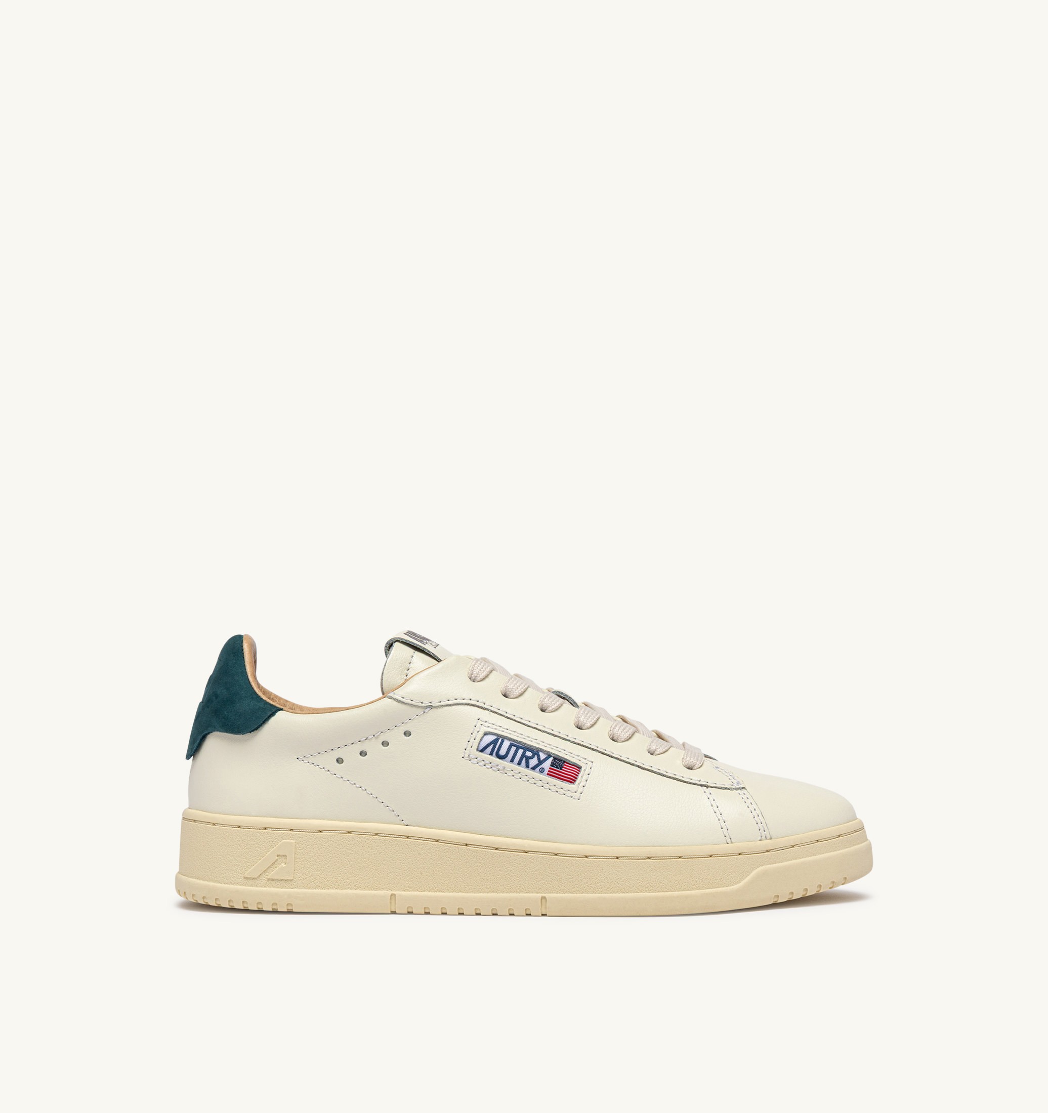 SNEAKERS DALLAS LOW IN PELLE MARSHMALLOW E DARK SEA