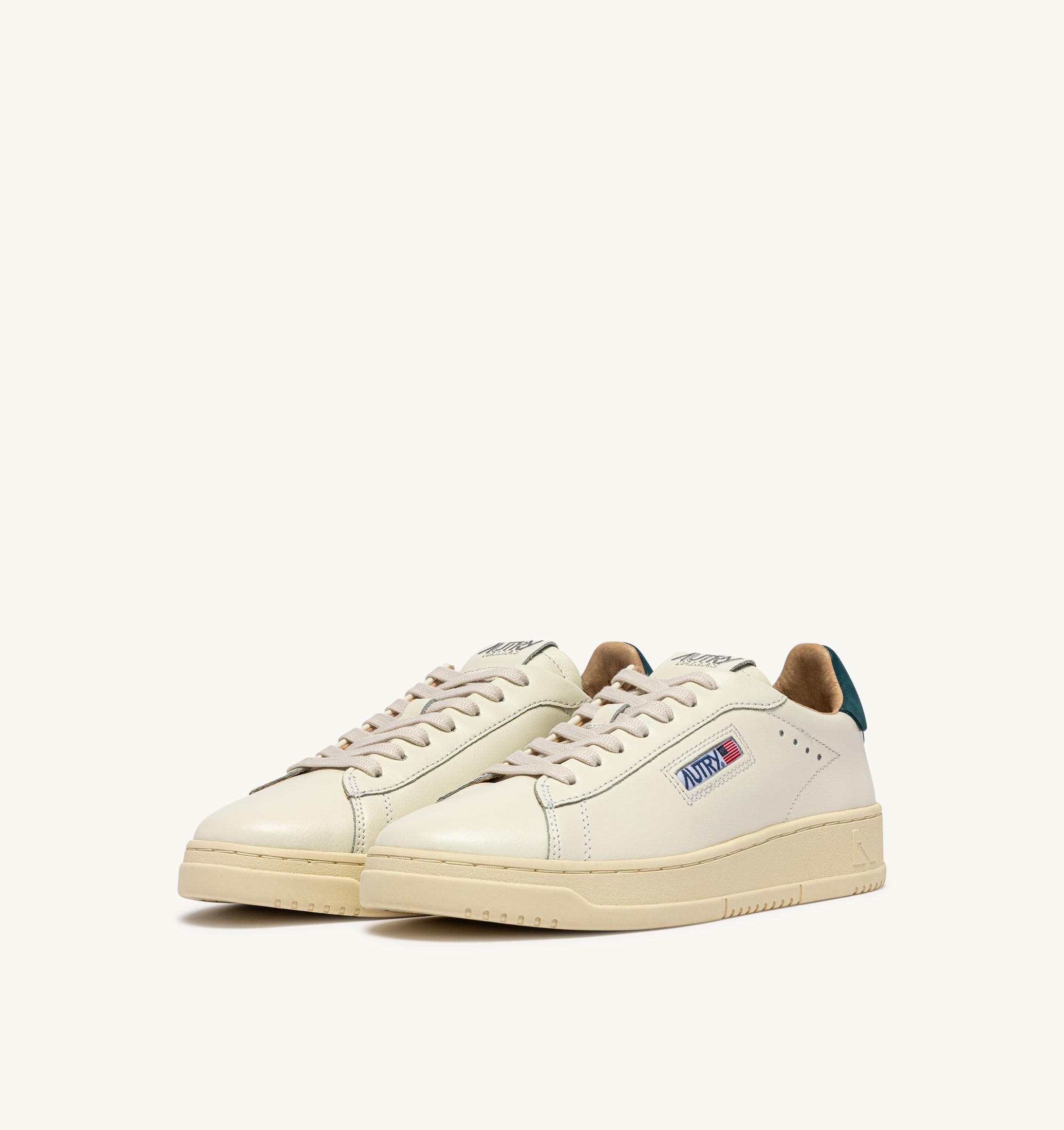 SNEAKERS DALLAS LOW IN PELLE MARSHMALLOW E DARK SEA