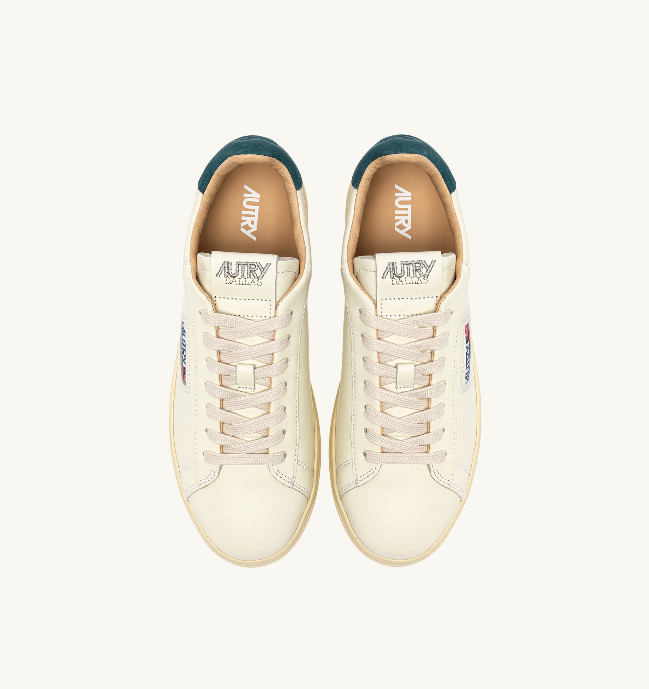 SNEAKERS DALLAS LOW IN PELLE MARSHMALLOW E DARK SEA
