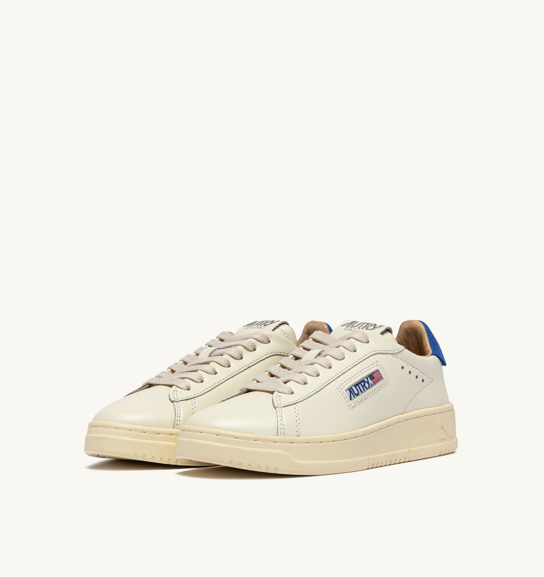 SNEAKERS DALLAS LOW IN PELLE MARSHMALLOW E LAPIS BLUE