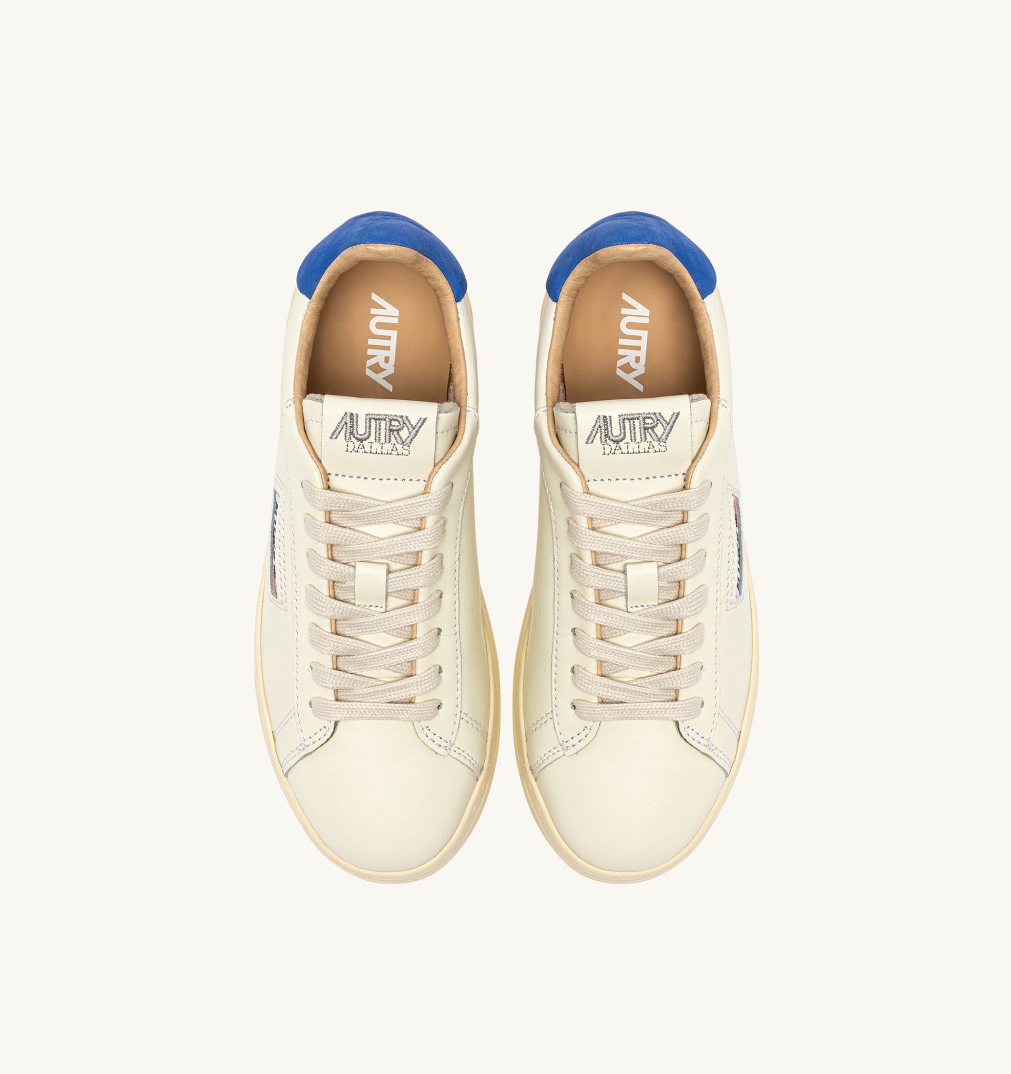 SNEAKERS DALLAS LOW IN PELLE MARSHMALLOW E LAPIS BLUE