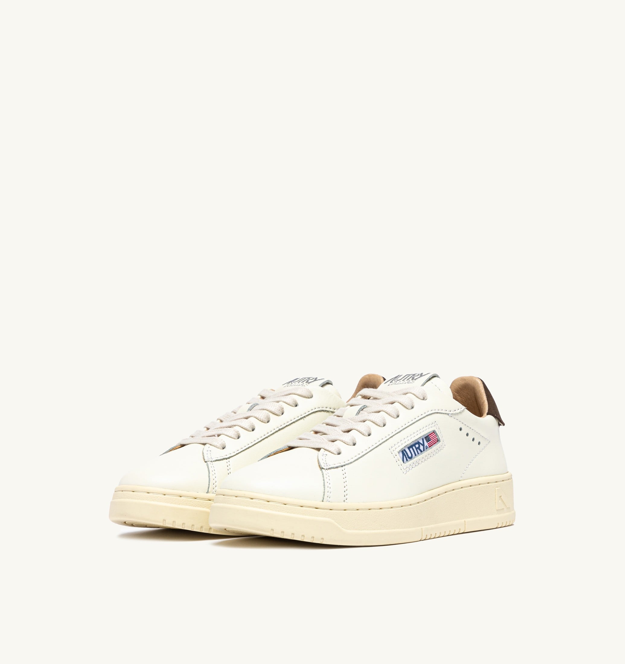SNEAKERS DALLAS LOW IN PELLE TEAK E MARSHMALLOW