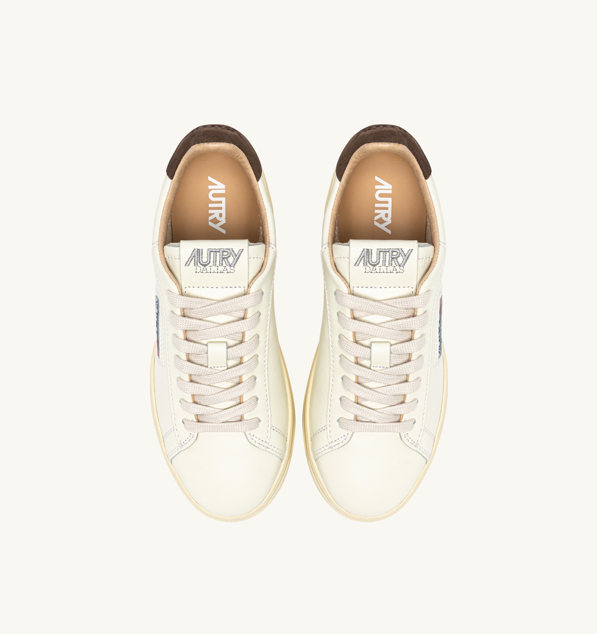 SNEAKERS DALLAS LOW IN PELLE TEAK E MARSHMALLOW
