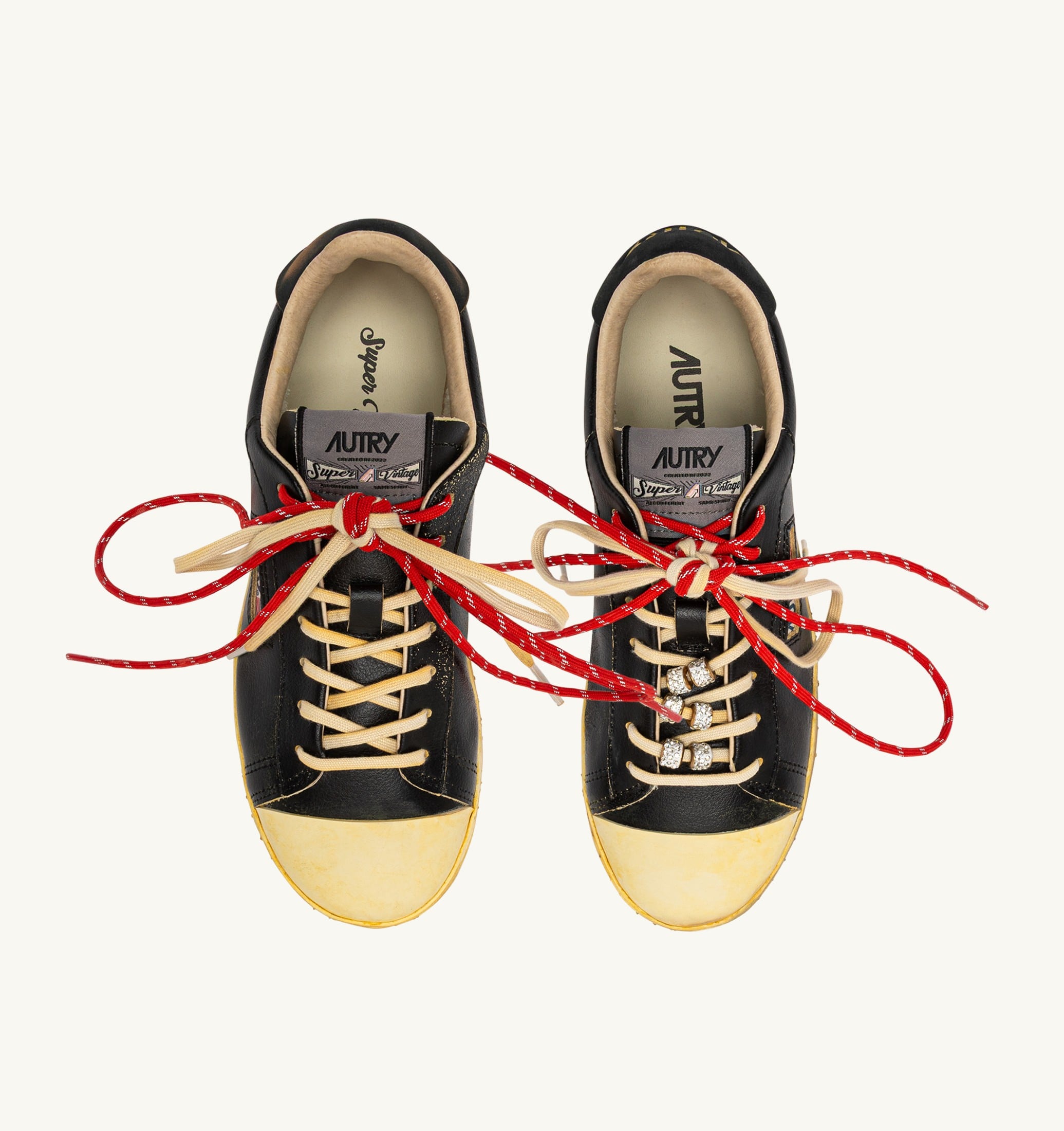 SNEAKERS DALLAS LOW SUPER VINTAGE IN PELLE NERA