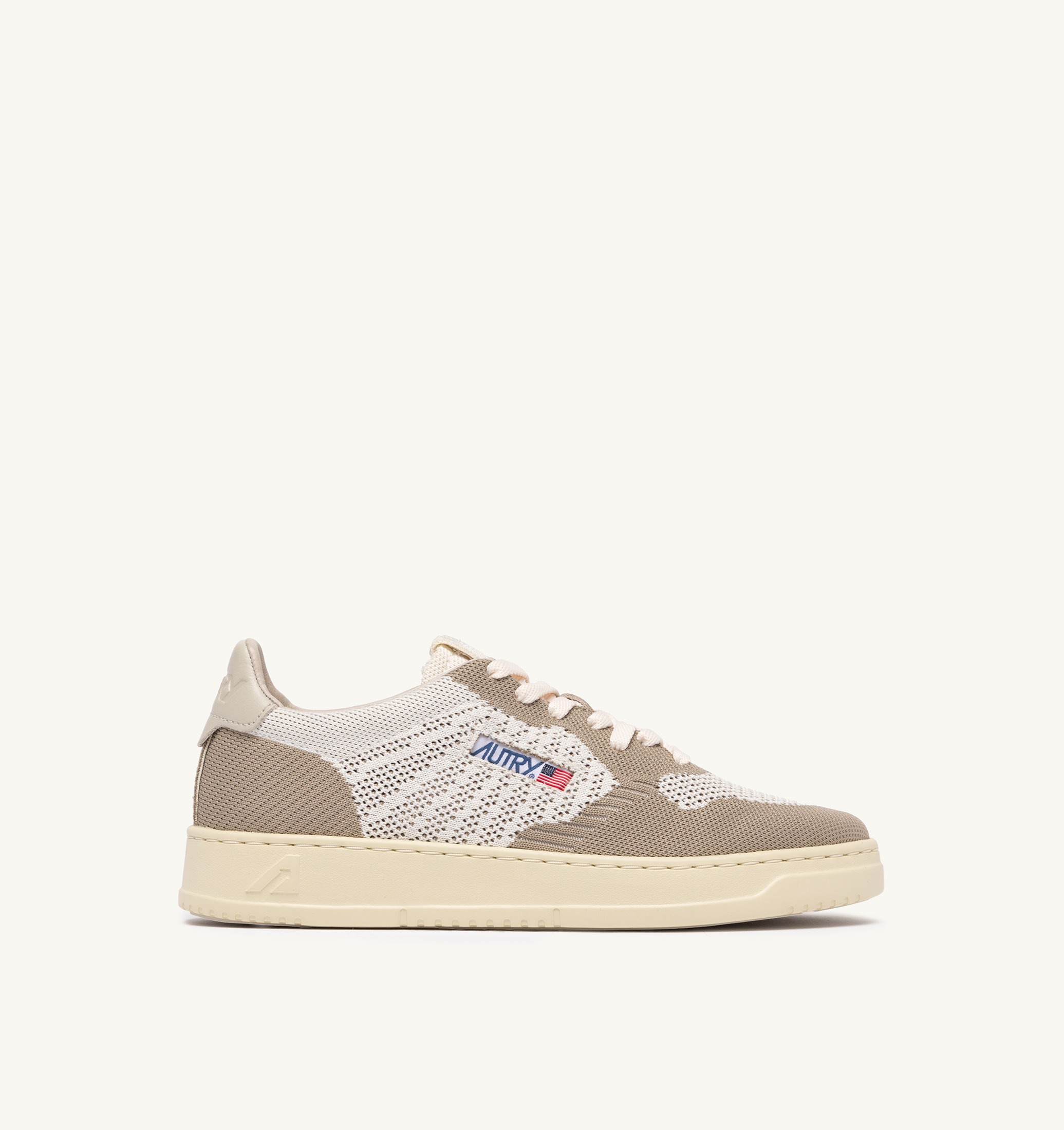 SNEAKERS MEDALIST EASEKNIT LOW IN MAGLIA AVORIO E PELICAN