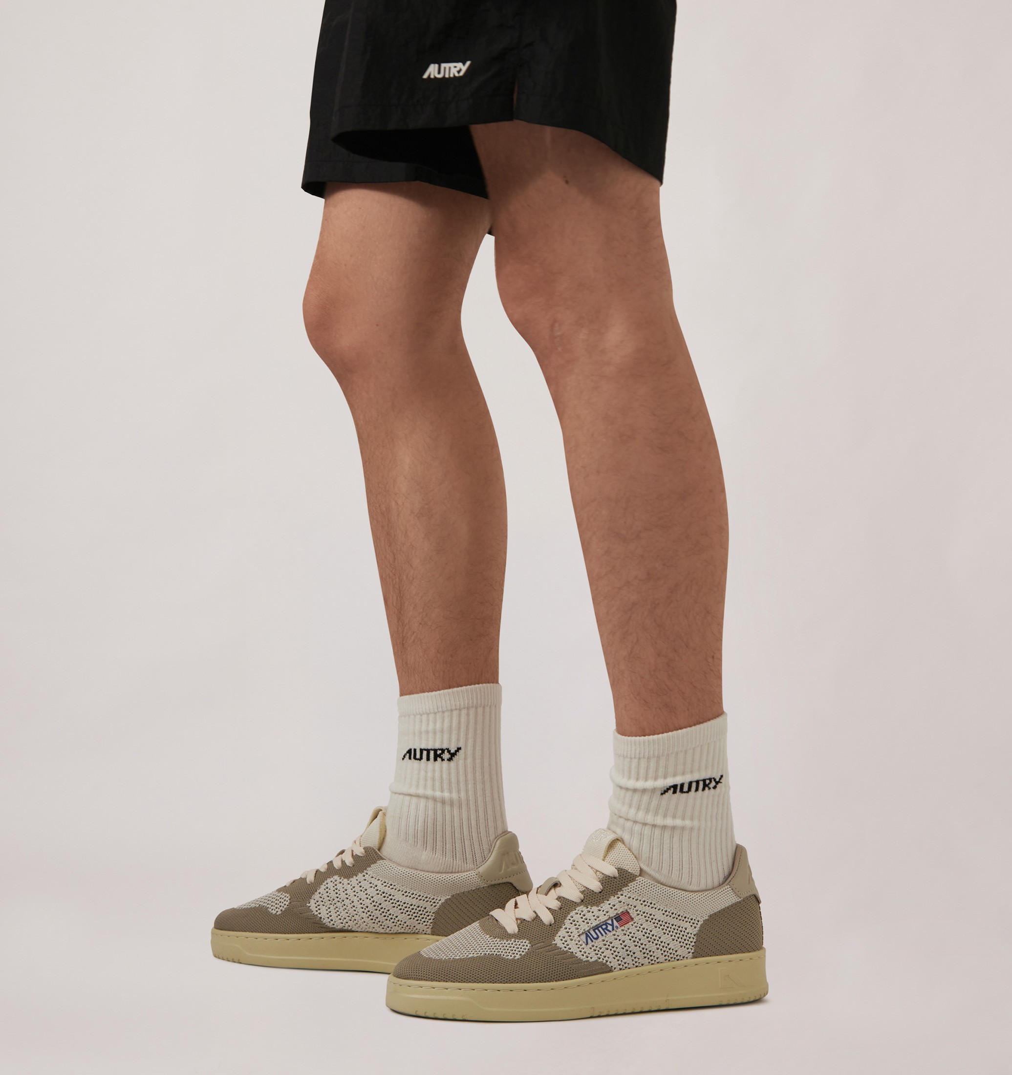 SNEAKERS MEDALIST EASEKNIT LOW IN MAGLIA AVORIO E PELICAN