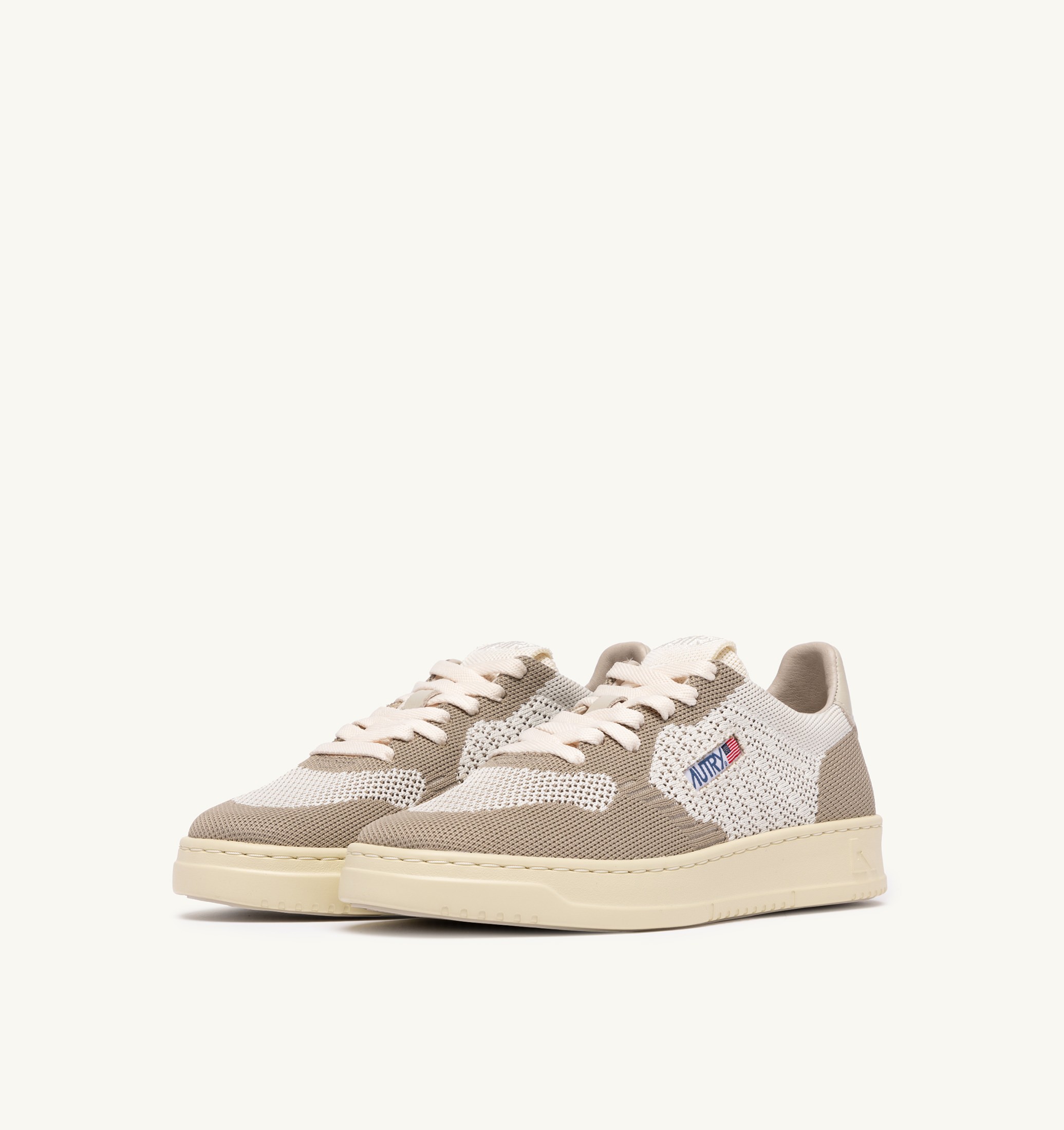 SNEAKERS MEDALIST EASEKNIT LOW IN MAGLIA AVORIO E PELICAN