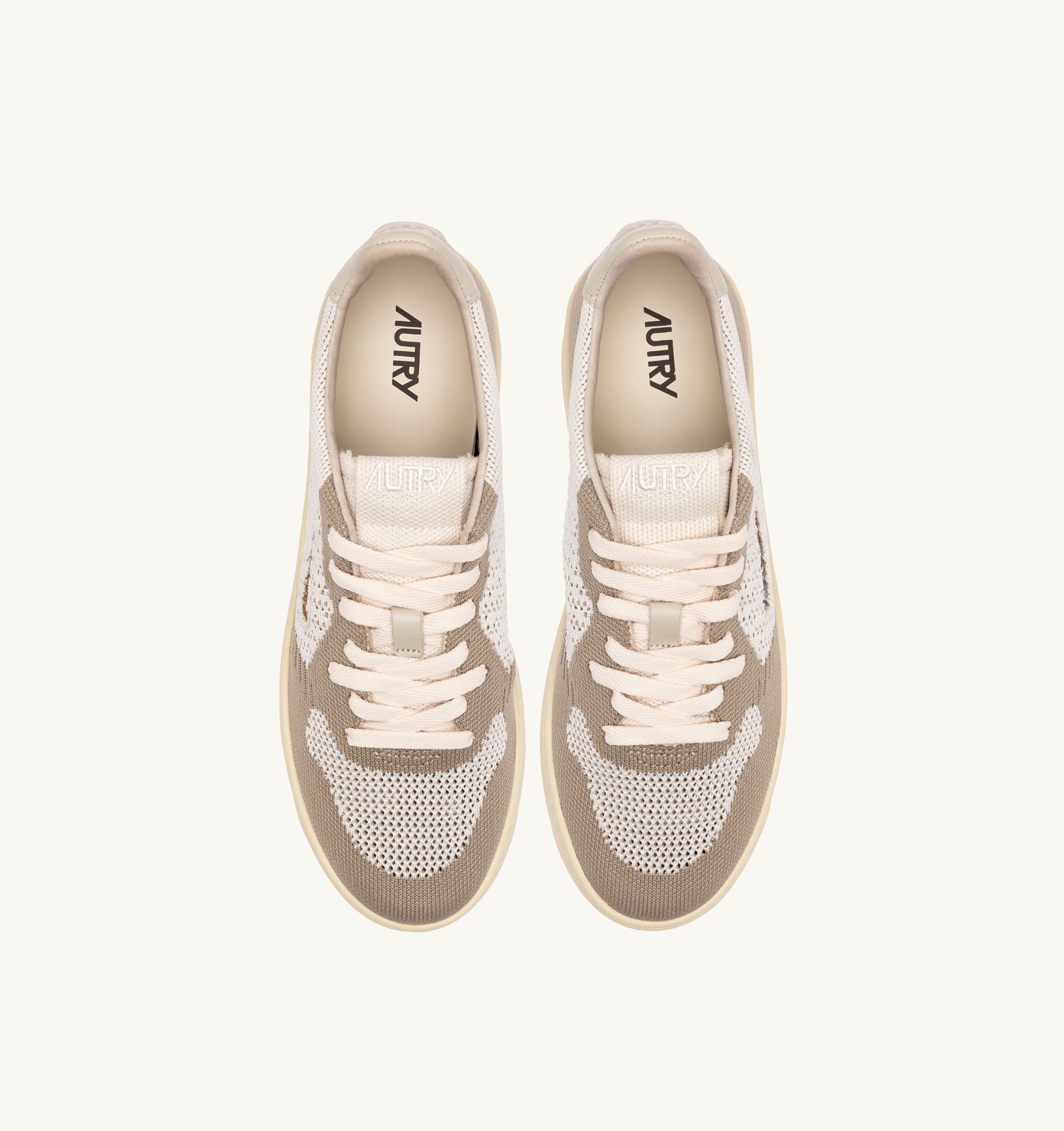 SNEAKERS MEDALIST EASEKNIT LOW IN MAGLIA AVORIO E PELICAN