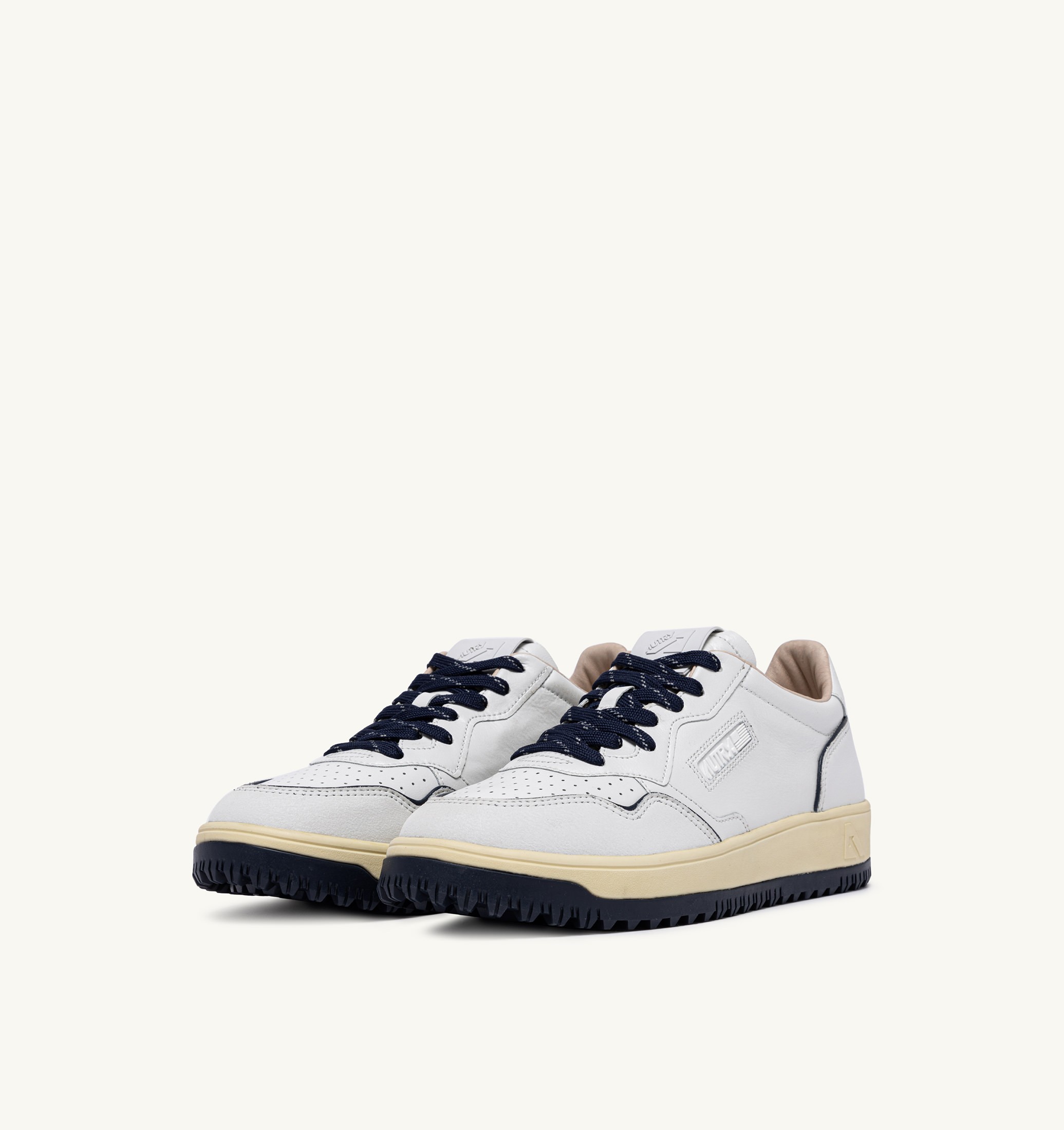 SNEAKERS GOLF LOW IN PELLE BIANCA E NAVY