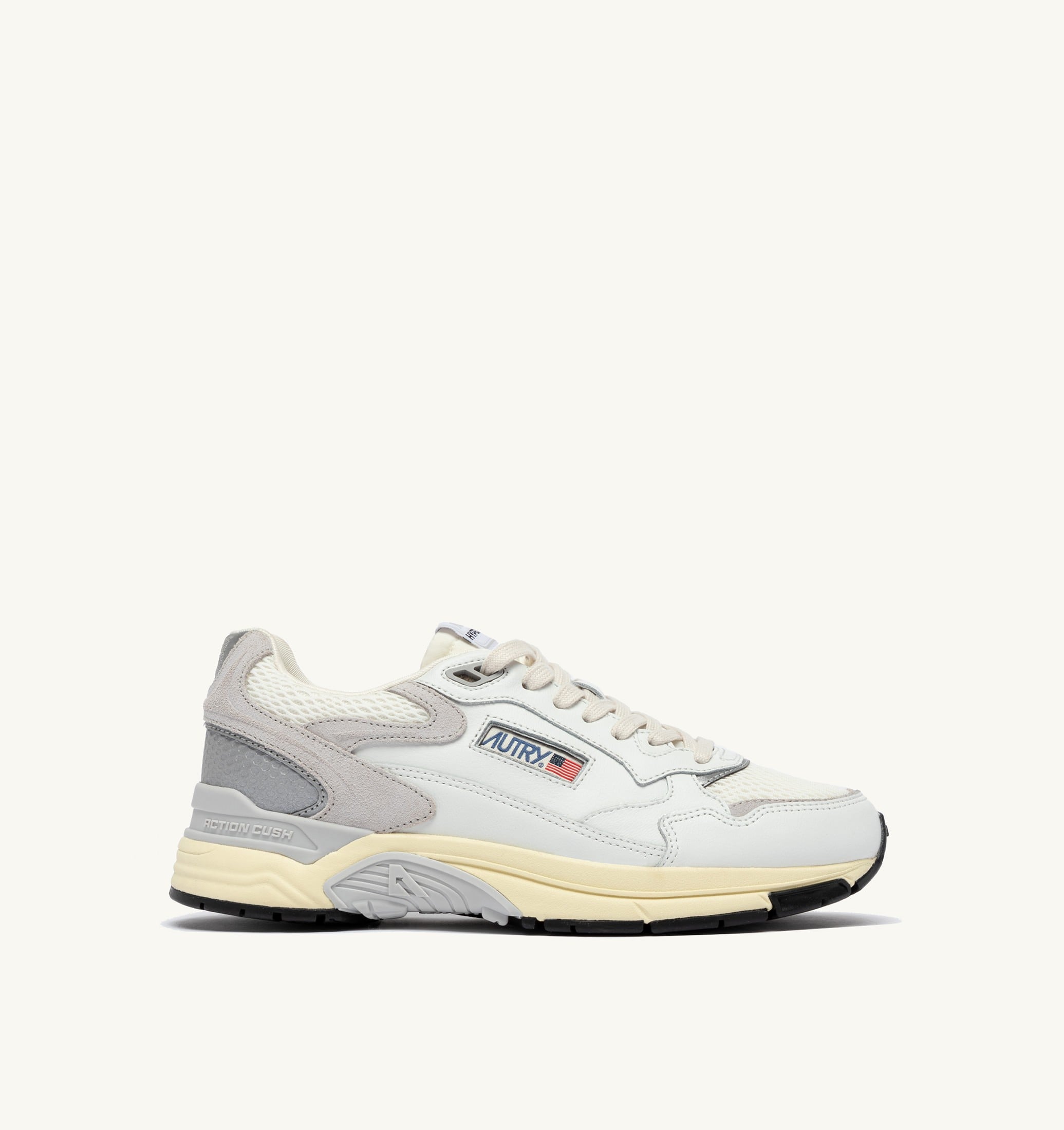 SNEAKERS HYPERWAY IN MESH E PELLE BIANCO E GRIGIO