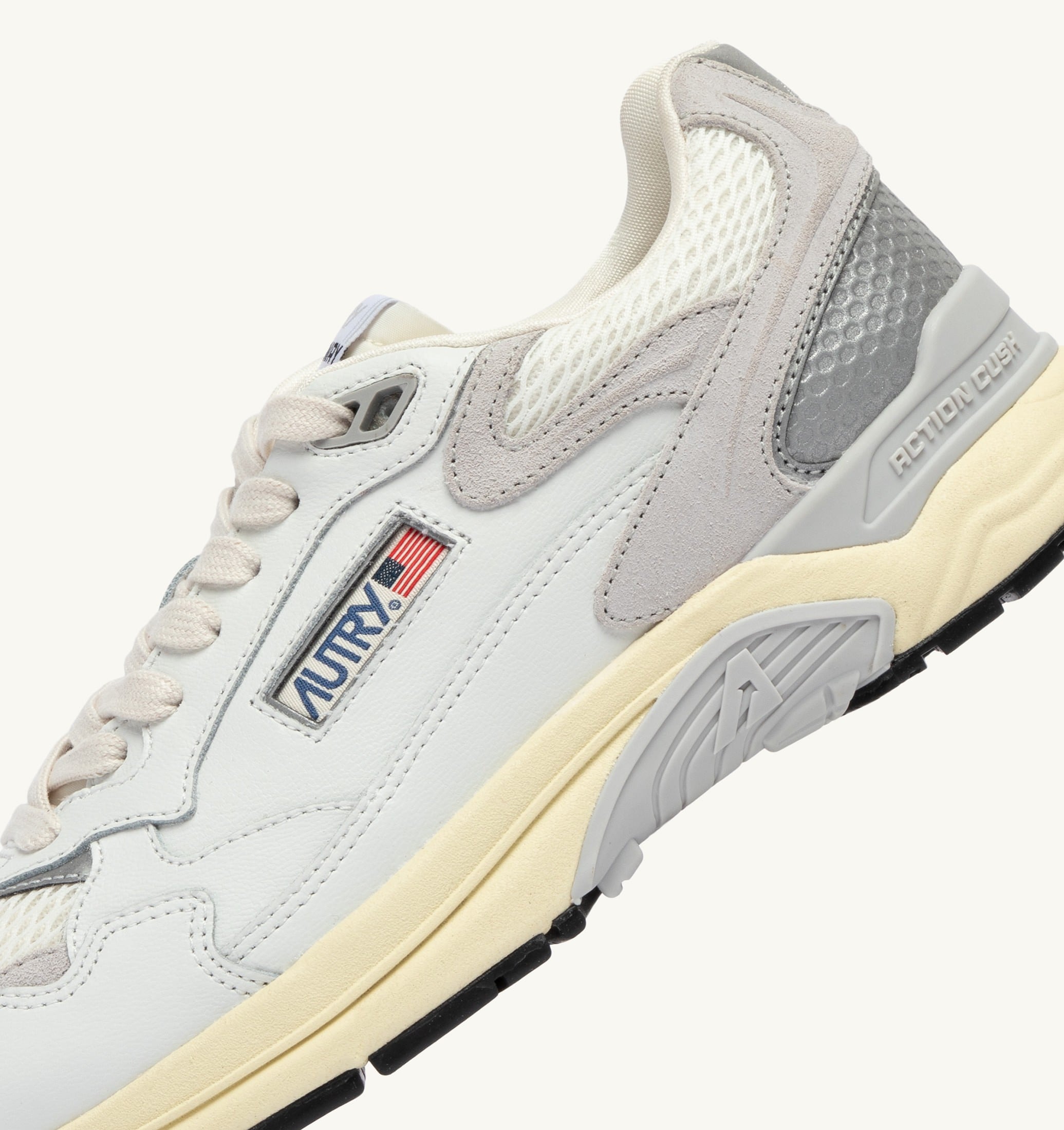 SNEAKERS HYPERWAY IN MESH E PELLE BIANCO E GRIGIO