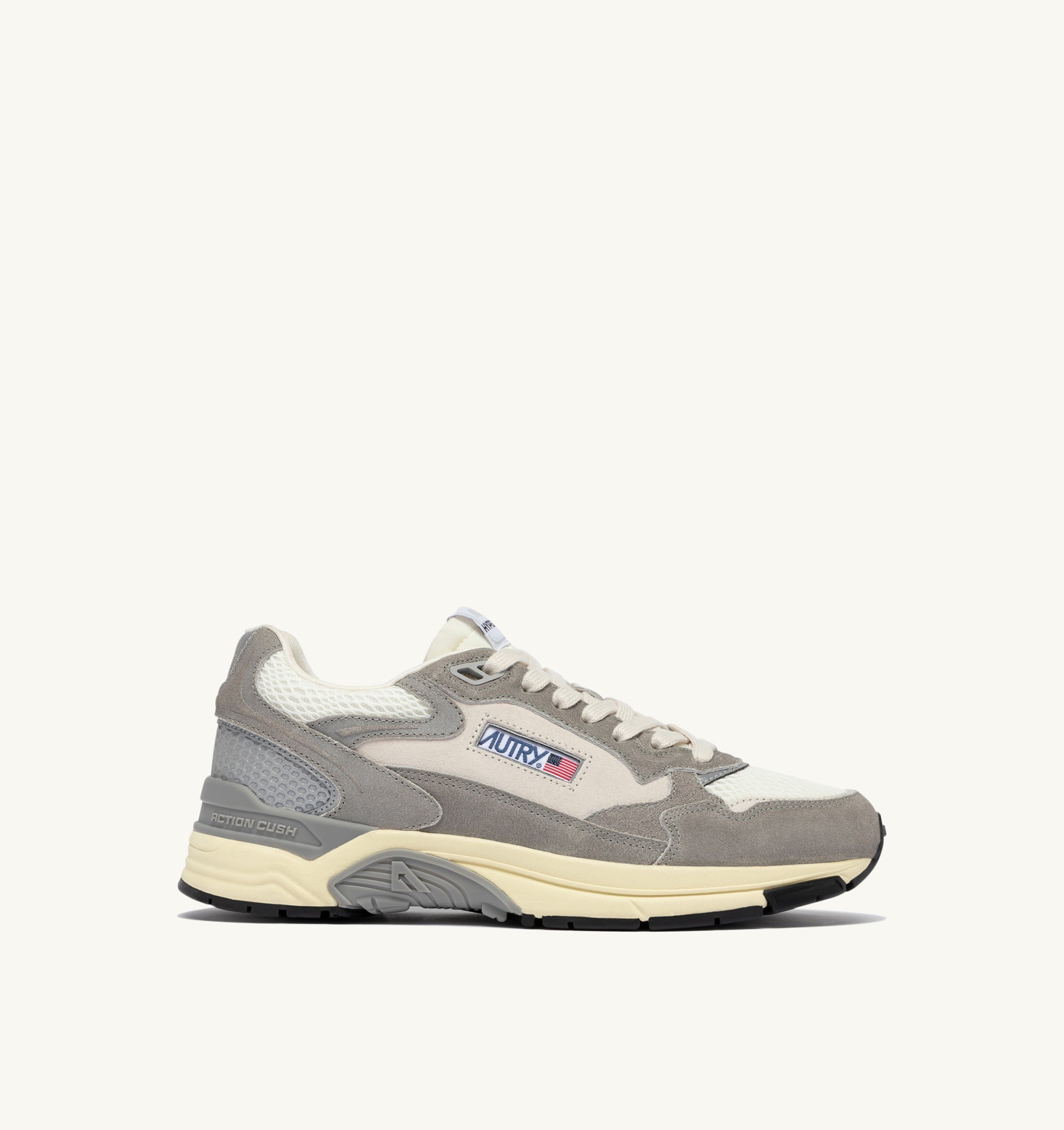 SNEAKERS HYPERWAY IN MESH E SUEDE BIANCO E PLUMBLEO