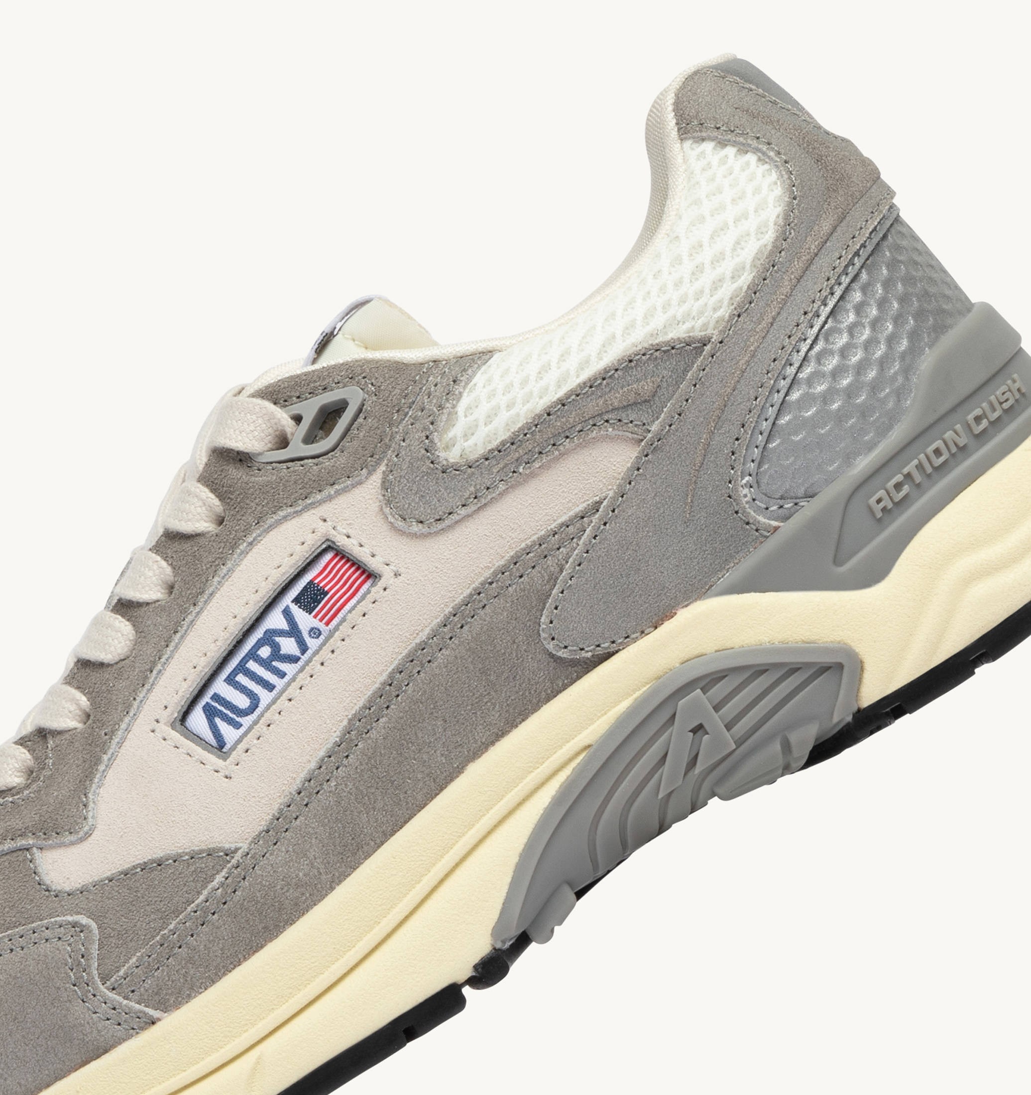 SNEAKERS HYPERWAY IN MESH E SUEDE BIANCO E PLUMBLEO