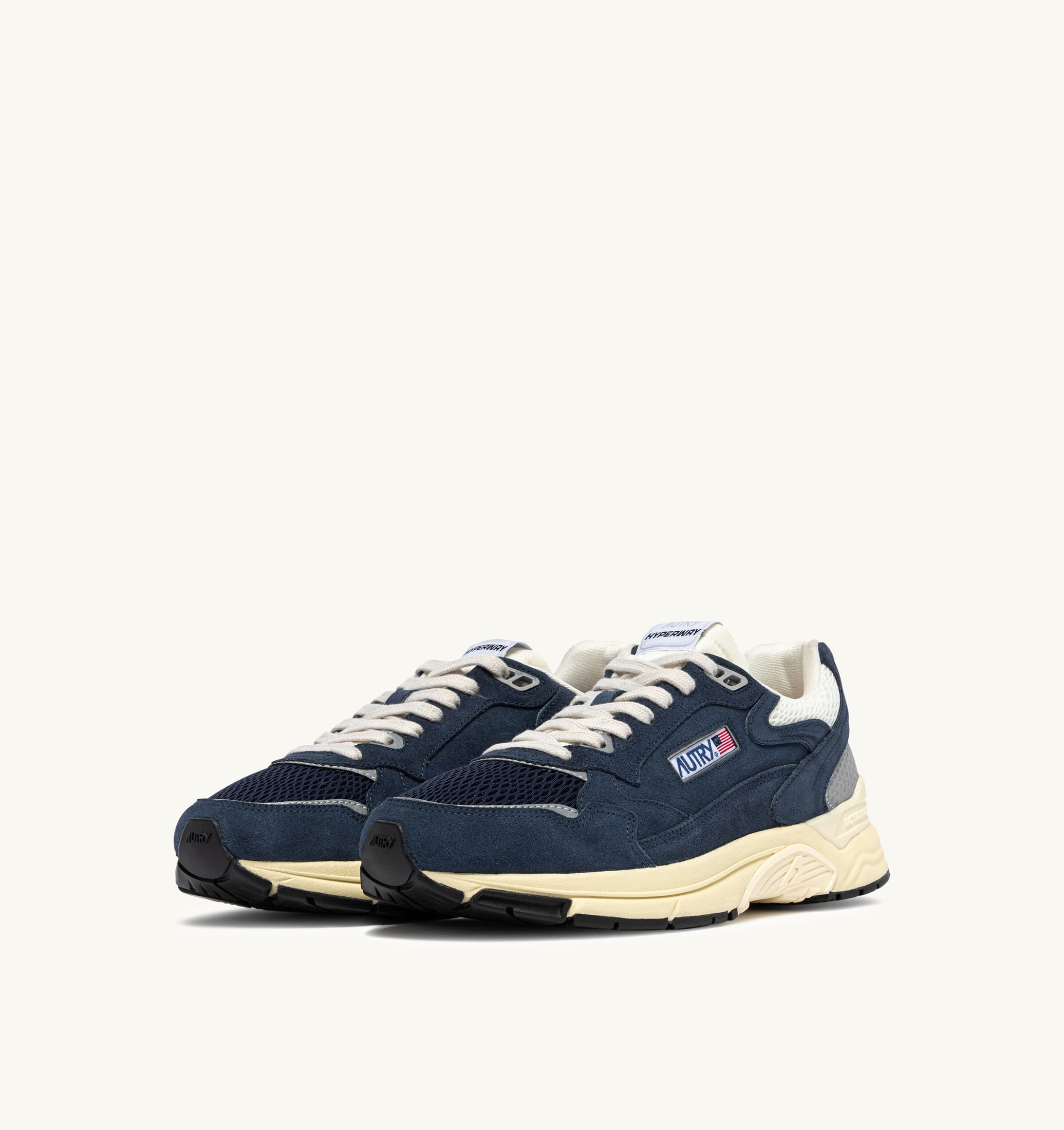 SNEAKERS HYPERWAY IN MESH E SUEDE BLUETTE E MARSHMALLOW