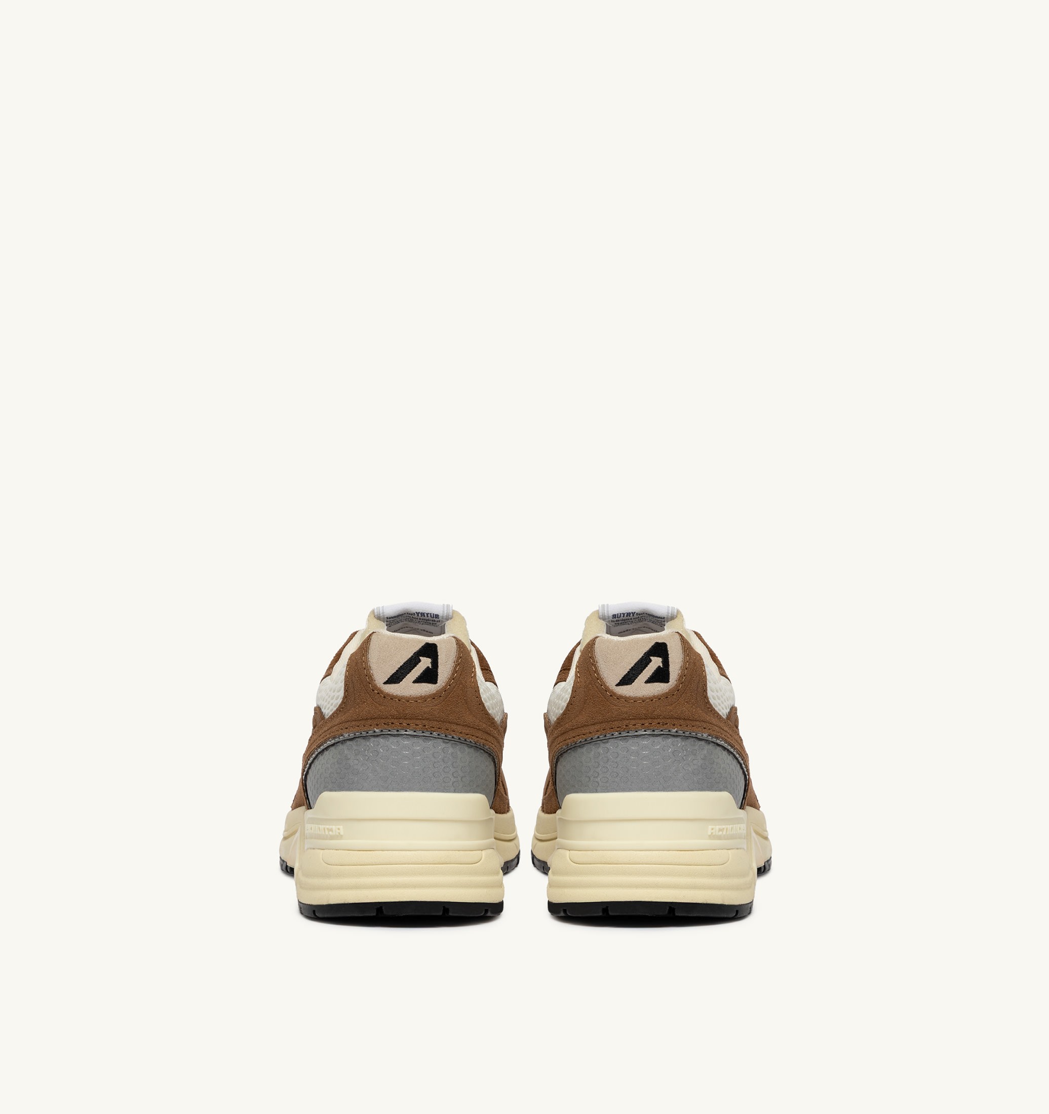 SNEAKERS HYPERWAY IN MESH E SUEDE CIGAR E ARGENTO