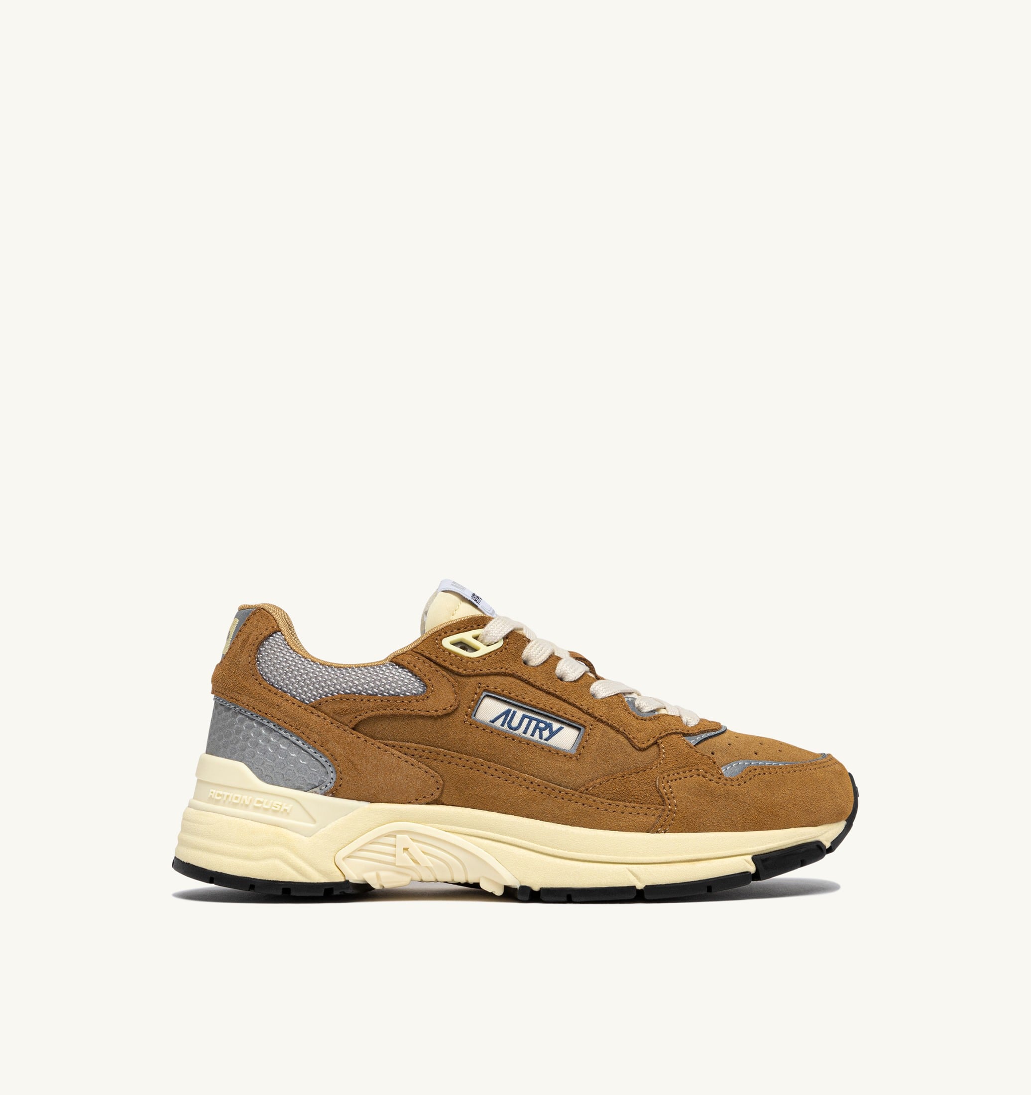 SNEAKERS HYPERWAY IN MESH E SUEDE COPPER E ARGENTO