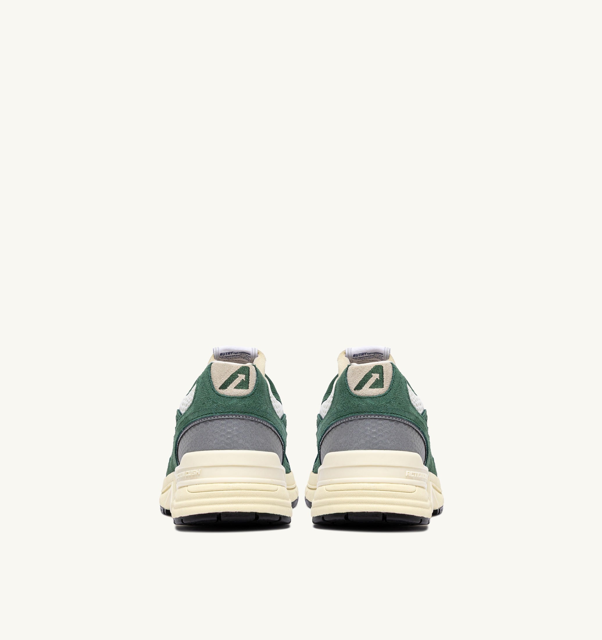 SNEAKERS HYPERWAY IN MESH E SUEDE MALACHITE E ARGENTO