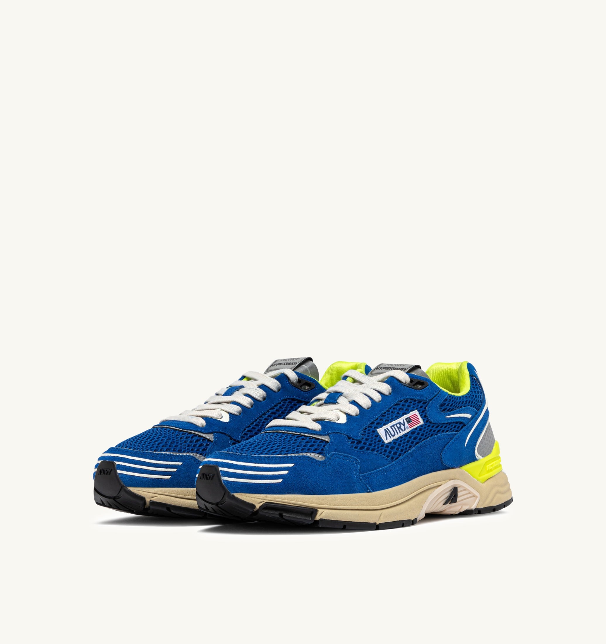 SNEAKERS HYPERWAY IN MESH E SUEDE PRINCESS BLUE E VANILLA ICE
