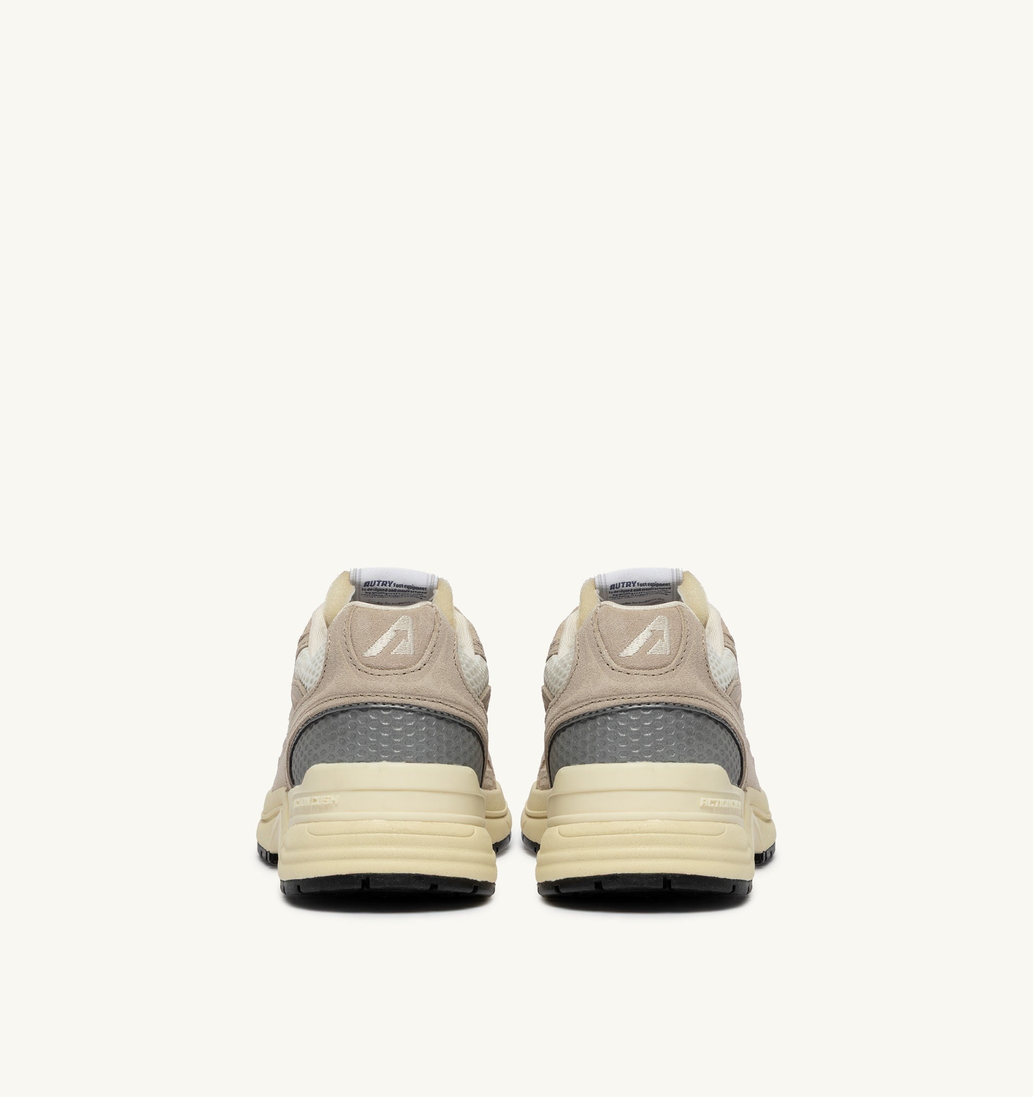 SNEAKERS HYPERWAY IN MESH E SUEDE SAND E ARGENTO