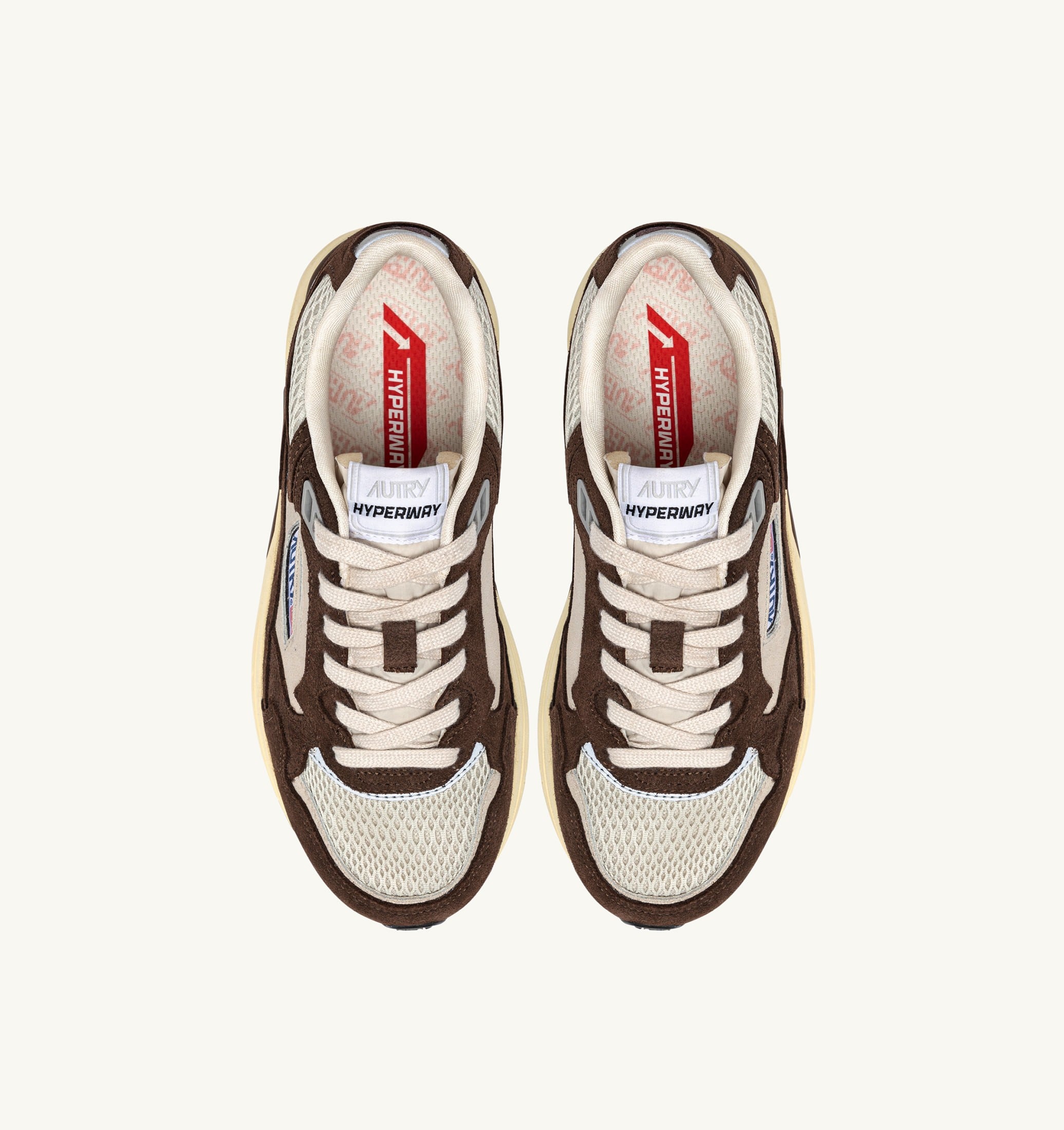 SNEAKERS HYPERWAY IN MESH E SUEDE SAND E COTTO