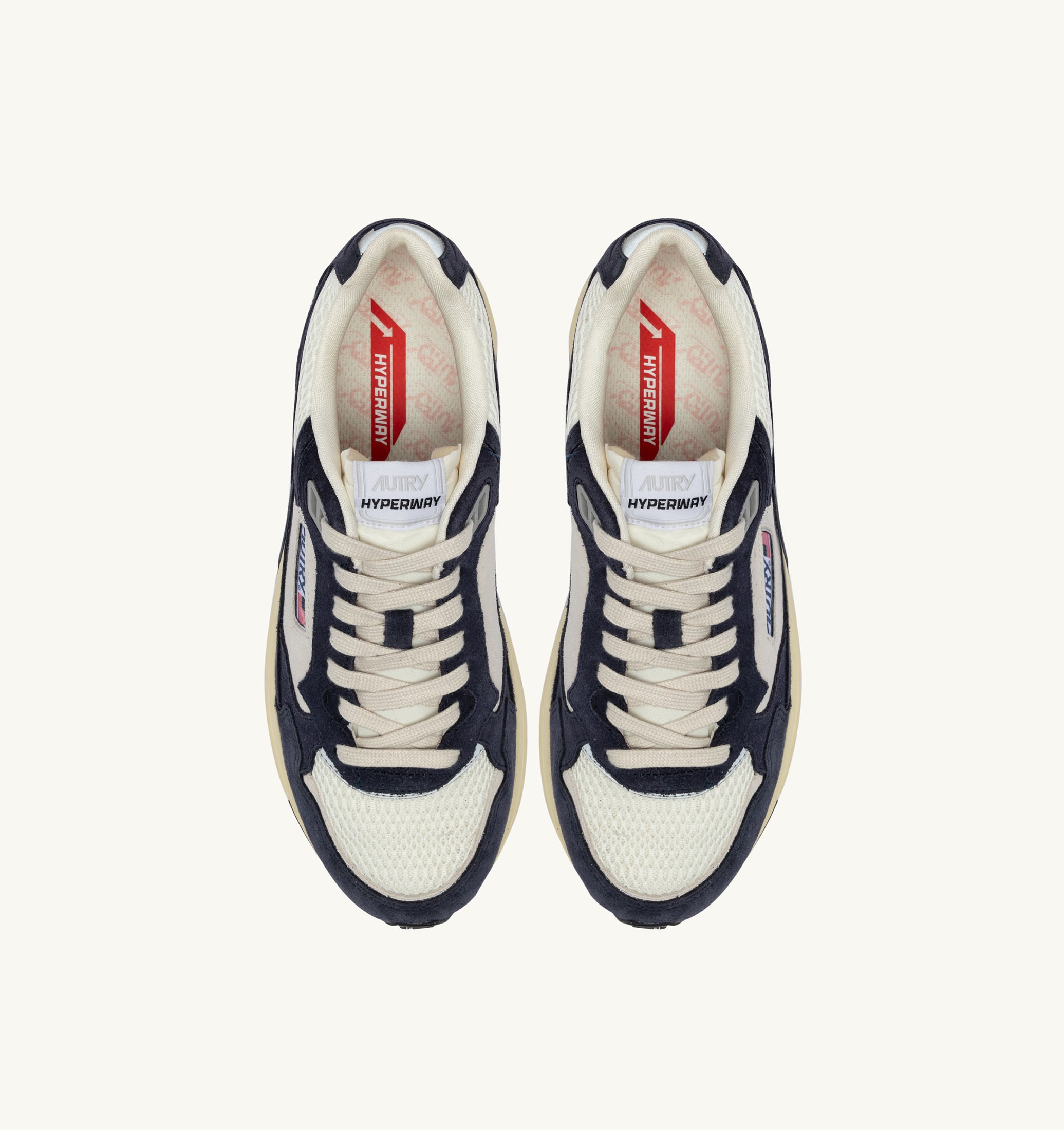 SNEAKERS HYPERWAY IN MESH E SUEDE SPACE BLUE E ARGENTO