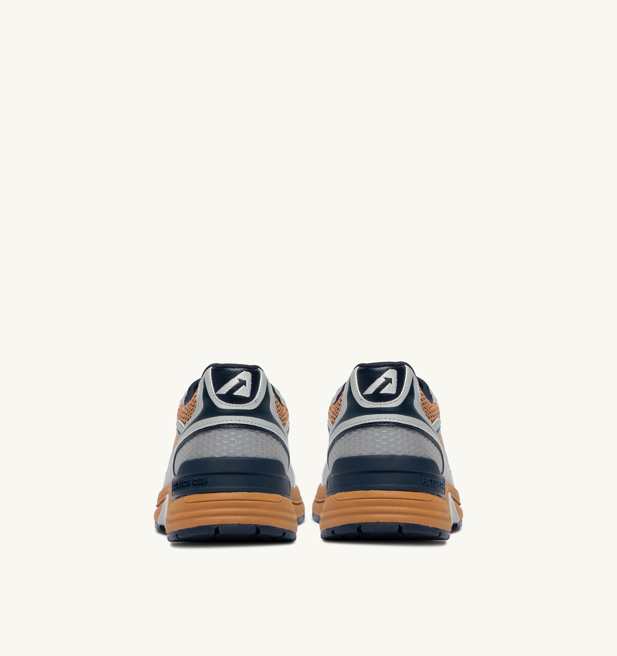 SNEAKERS HYPERWAY IN PELLE SINTETICA E MESH ARGENTO BISCUIT E SPACE