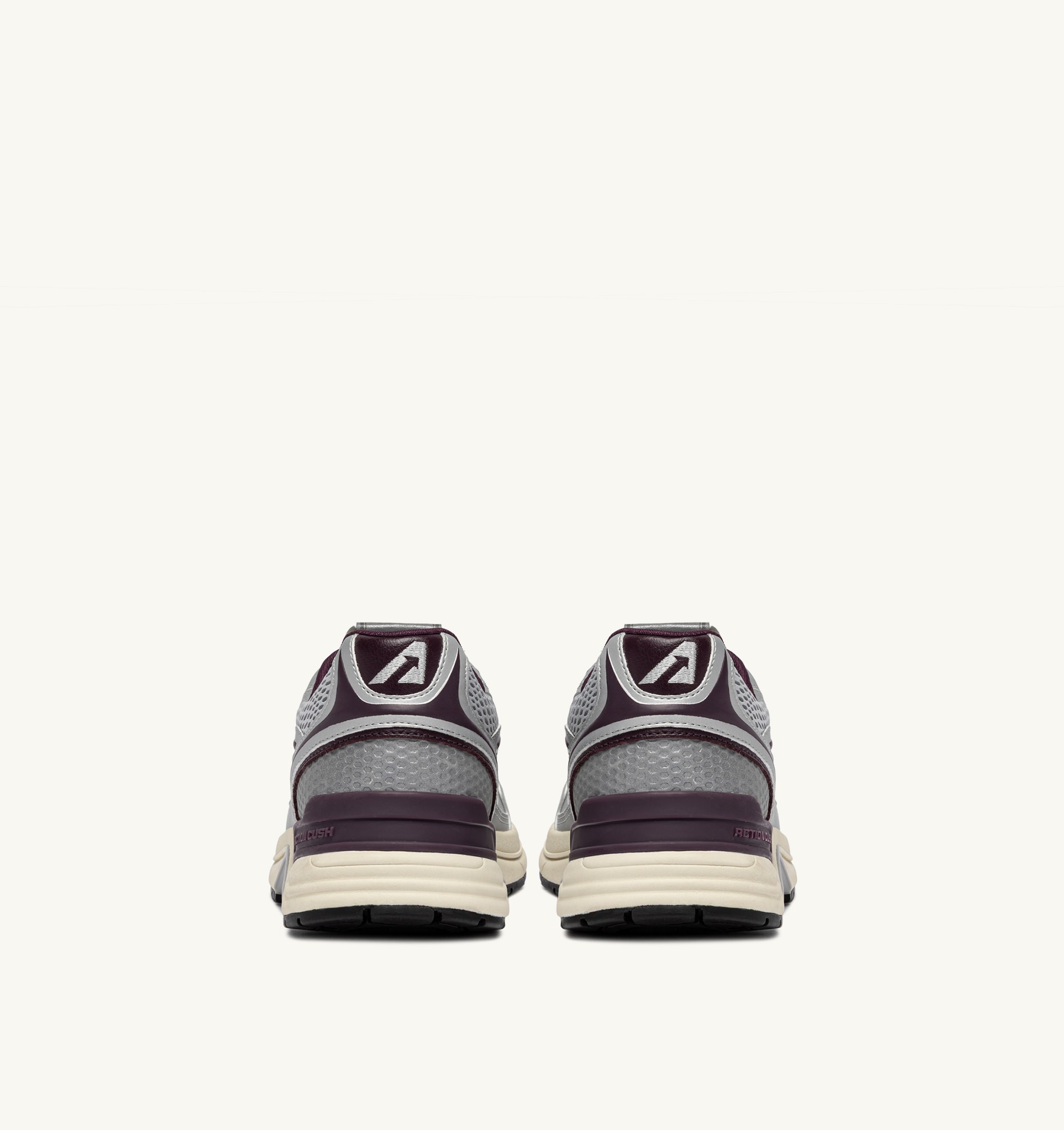 SNEAKERS HYPERWAY IN PELLE SINTETICA E MESH ARGENTO HARBOR MIST E FIG