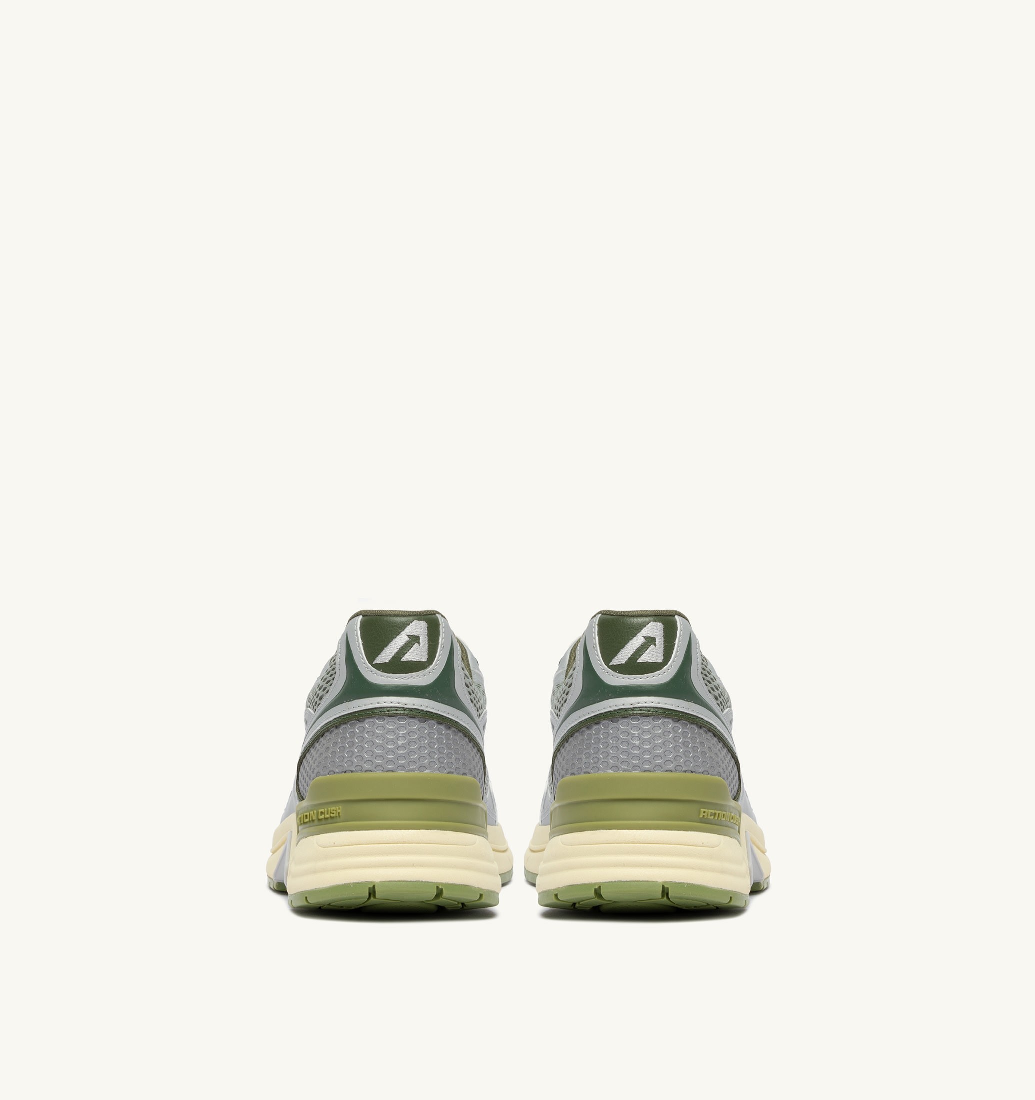 SNEAKERS HYPERWAY IN PELLE SINTETICA E MESH ARGENTO SEA GRASS E CYPRESS