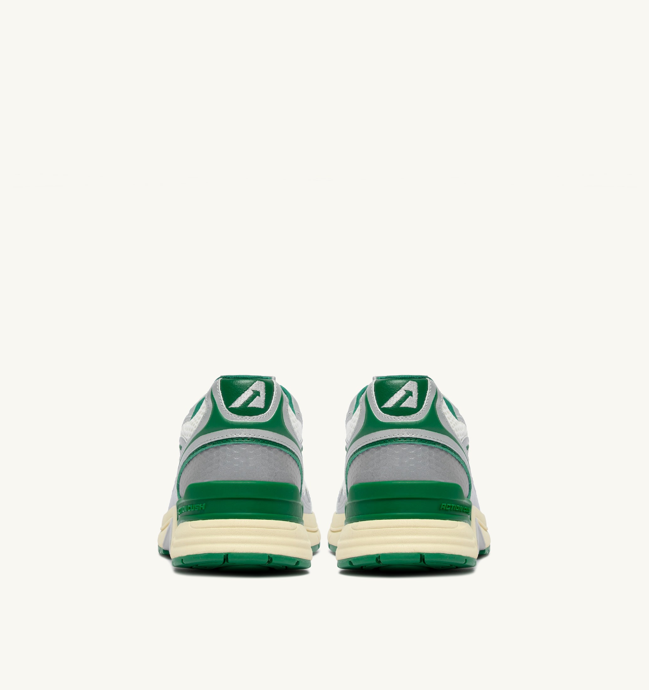 SNEAKERS HYPERWAY IN PELLE SINTETICA E MESH BIANCO ARGENTO E AMAZON