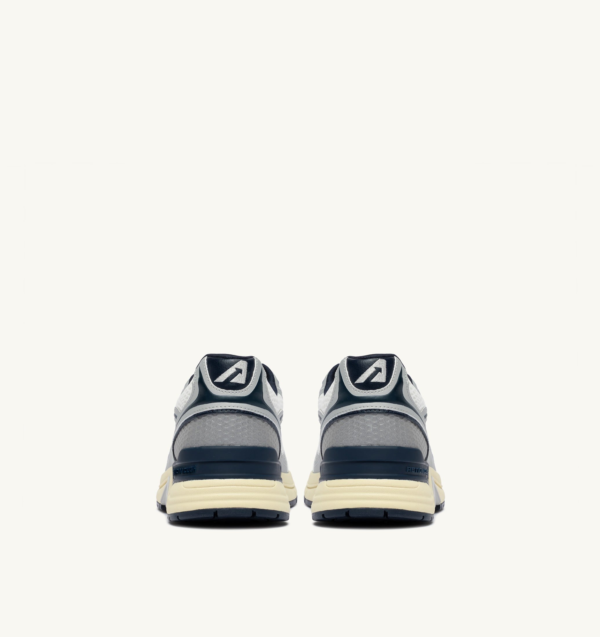 SNEAKERS HYPERWAY IN PELLE SINTETICA E MESH BIANCO ARGENTO E SPACE