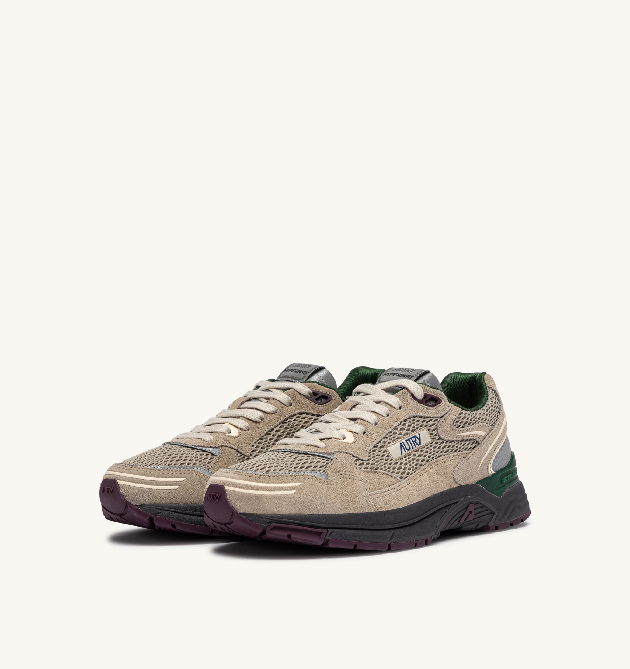 SNEAKERS HYPERWAY IN SUEDE E MESH BISCUIT E AFTERGLOW