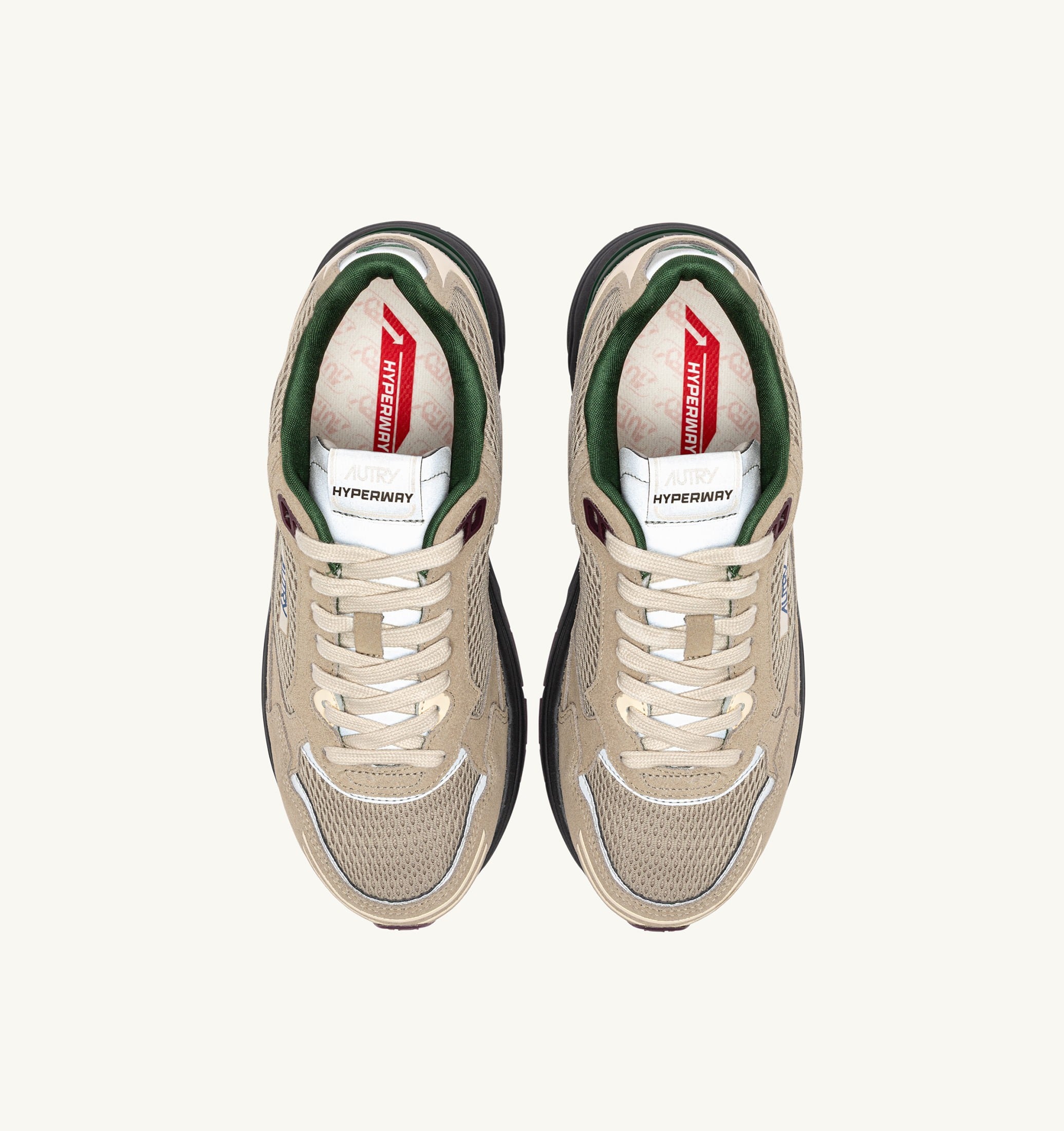 SNEAKERS HYPERWAY IN SUEDE E MESH BISCUIT E AFTERGLOW