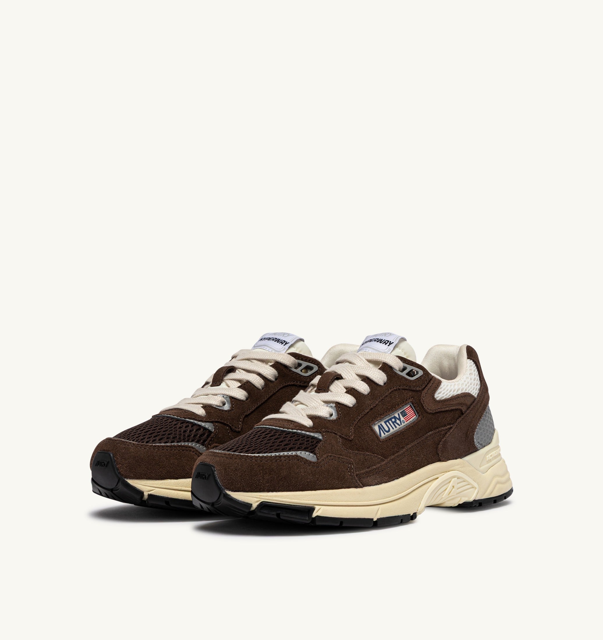 SNEAKERS HYPERWAY IN SUEDE E MESH MARSHMALLOW E COTTO