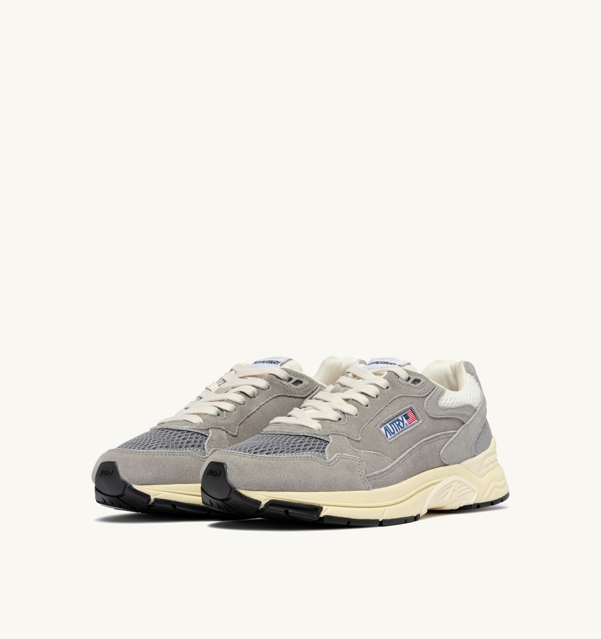 SNEAKERS HYPERWAY IN SUEDE E MESH MARSHMALLOW E PLUMBEO