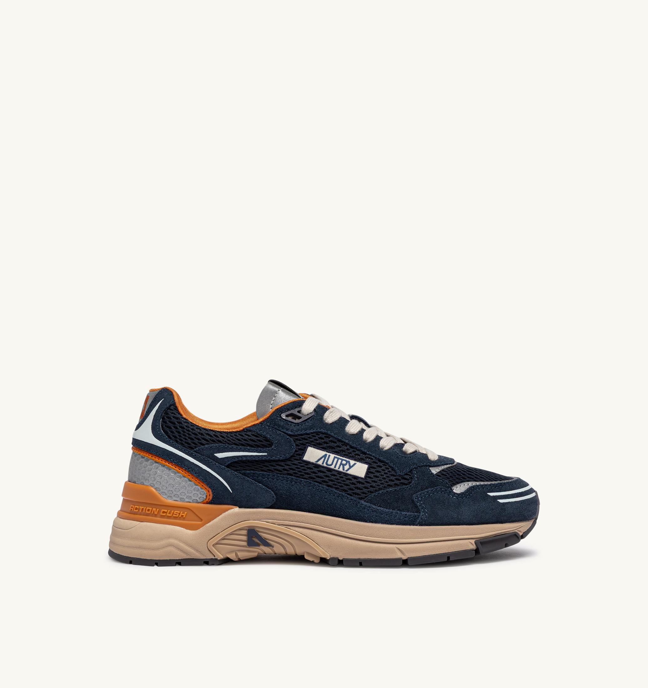 SNEAKERS HYPERWAY IN SUEDE E MESH MIDNIGHT E TOMATO CREAM