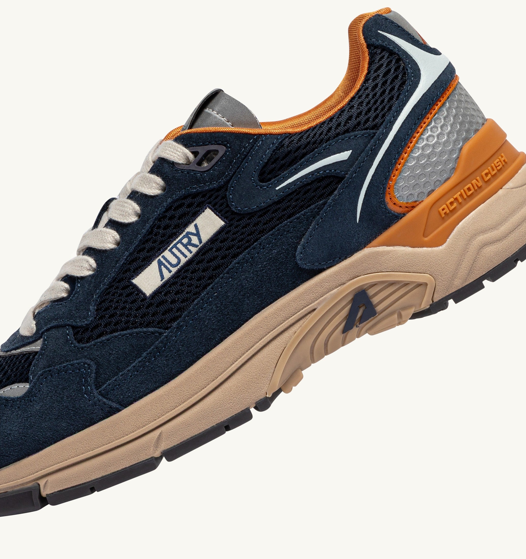 SNEAKERS HYPERWAY IN SUEDE E MESH MIDNIGHT E TOMATO CREAM