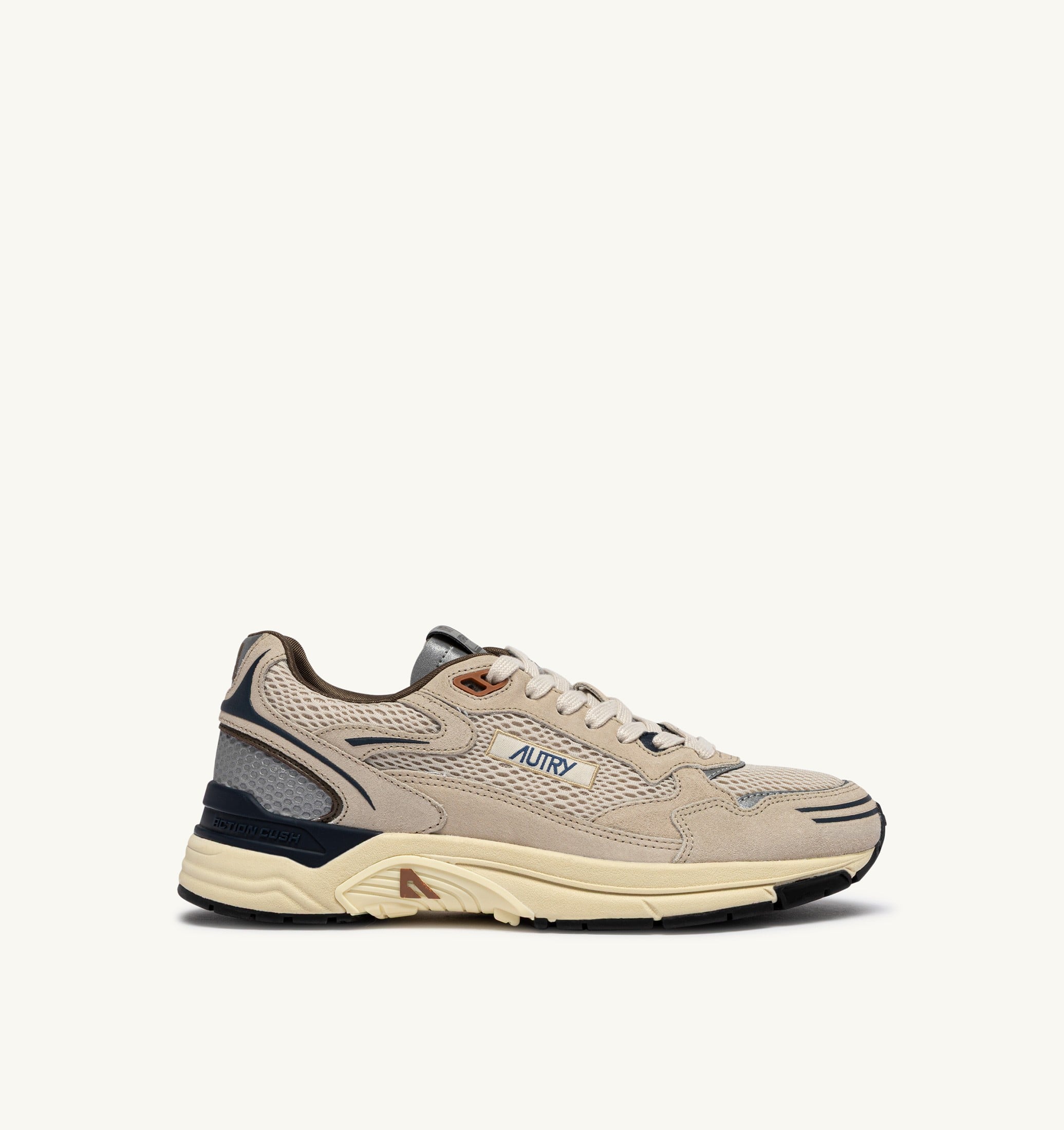 SNEAKERS HYPERWAY IN SUEDE E MESH SAND E SPA BLUE