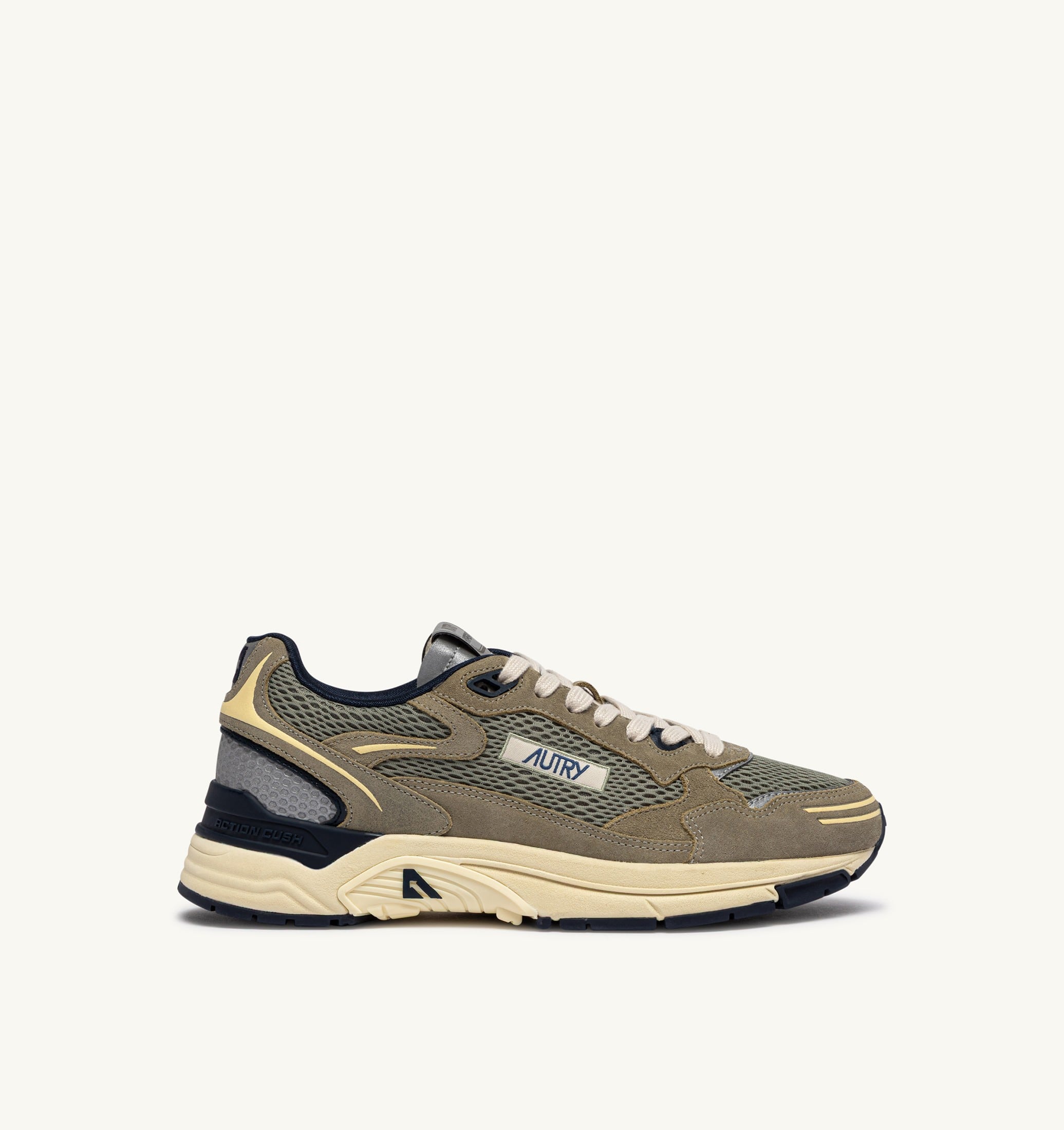 SNEAKERS HYPERWAY IN SUEDE E MESH SILVER SAGE E SPA BLUE
