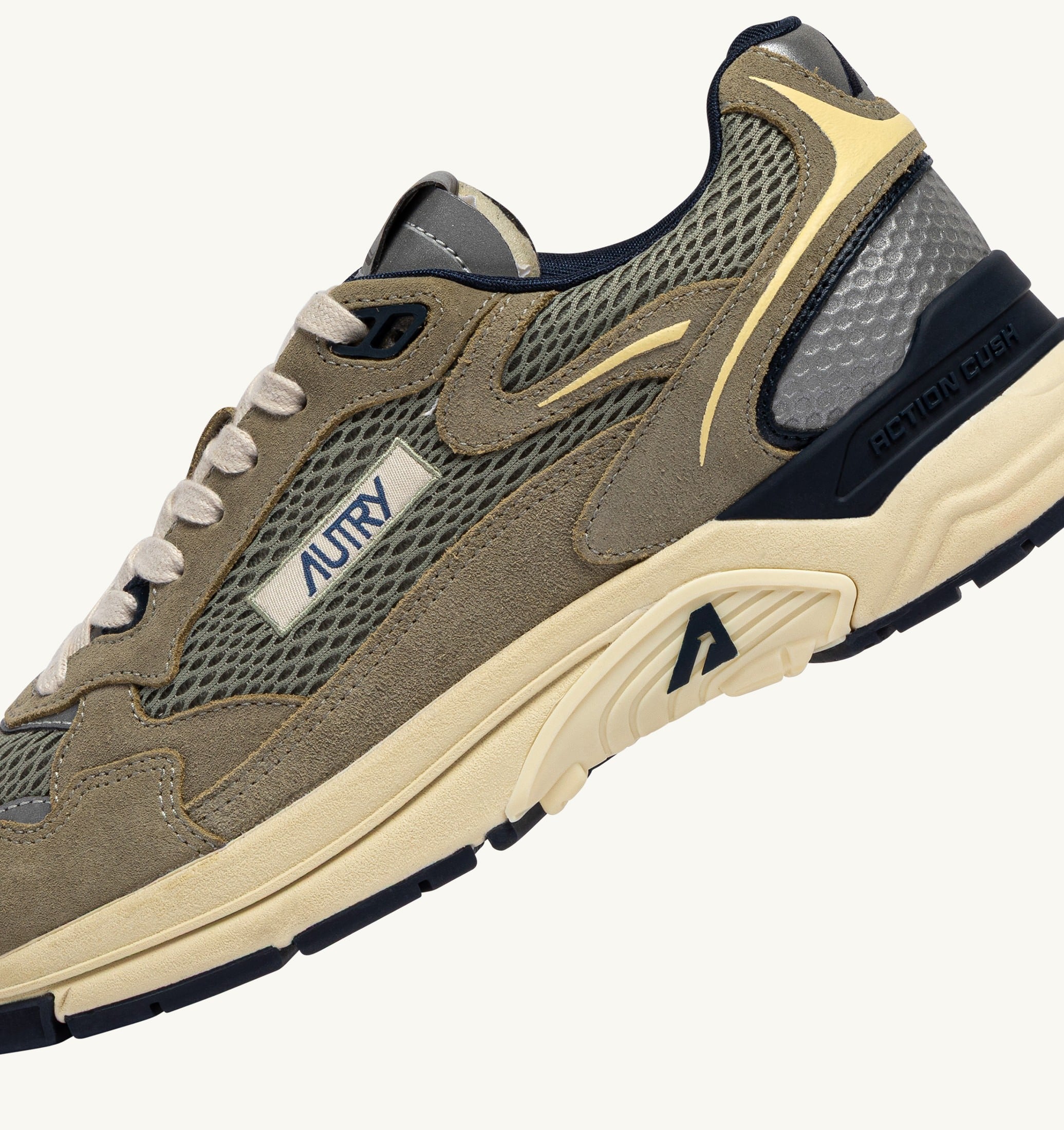 SNEAKERS HYPERWAY IN SUEDE E MESH SILVER SAGE E SPA BLUE