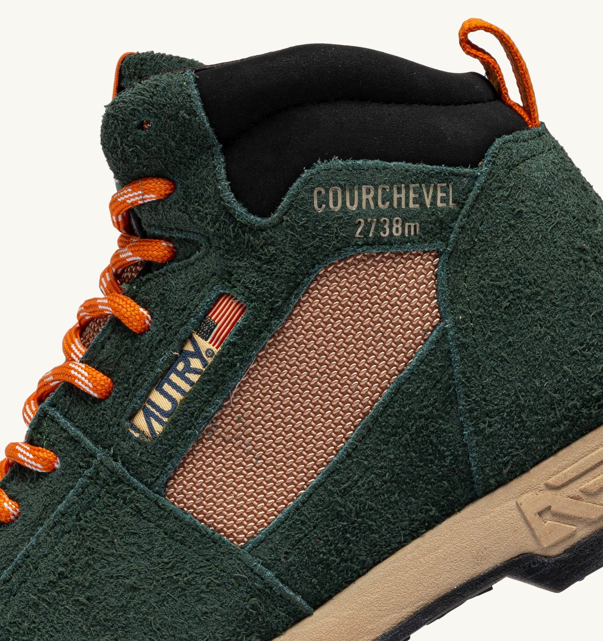MALGA COURCHEVEL IN SUEDE PINE E ORANGE OCHRE