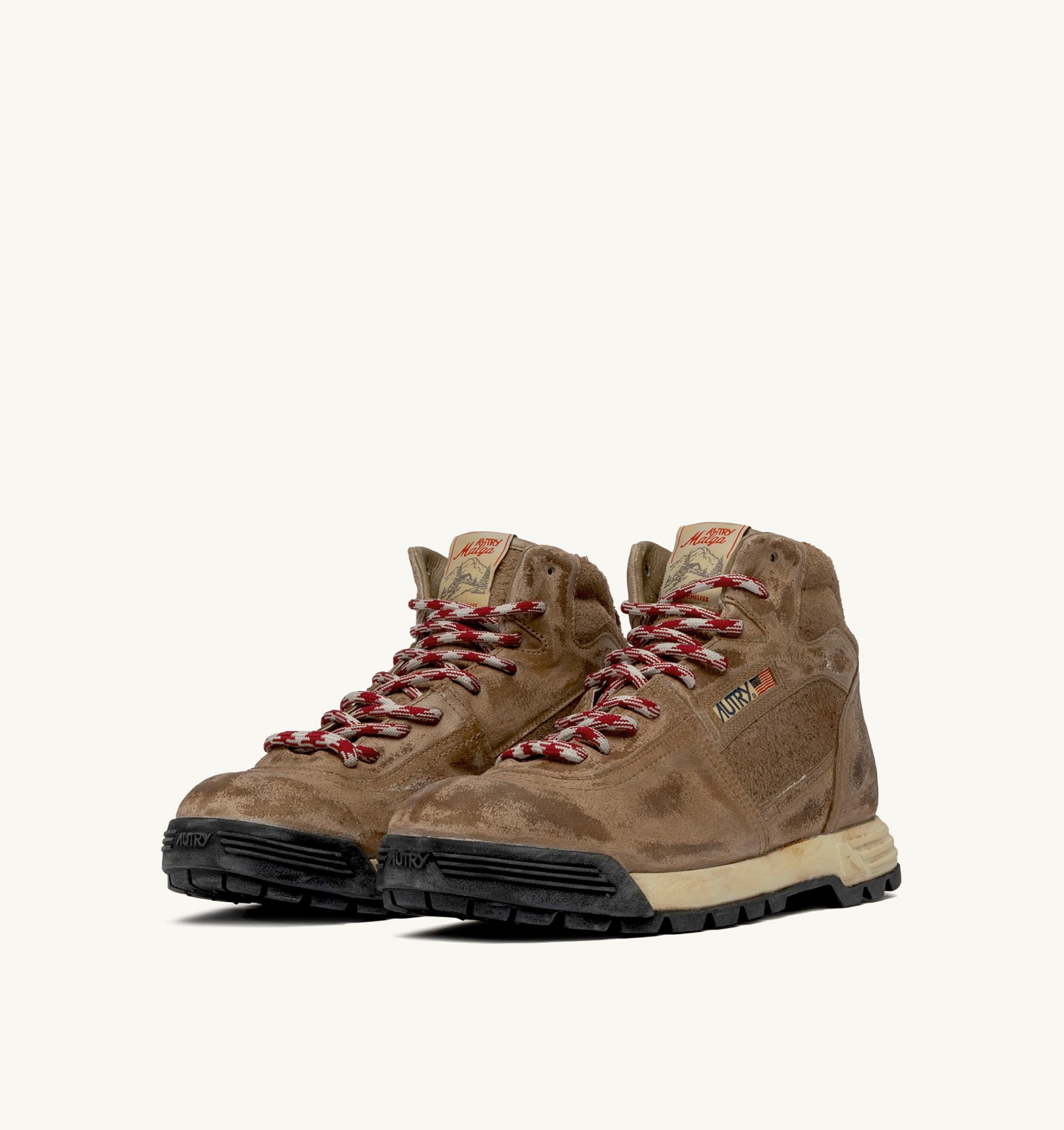 MALGA IN PELLE E SUEDE COLORE CIGAR