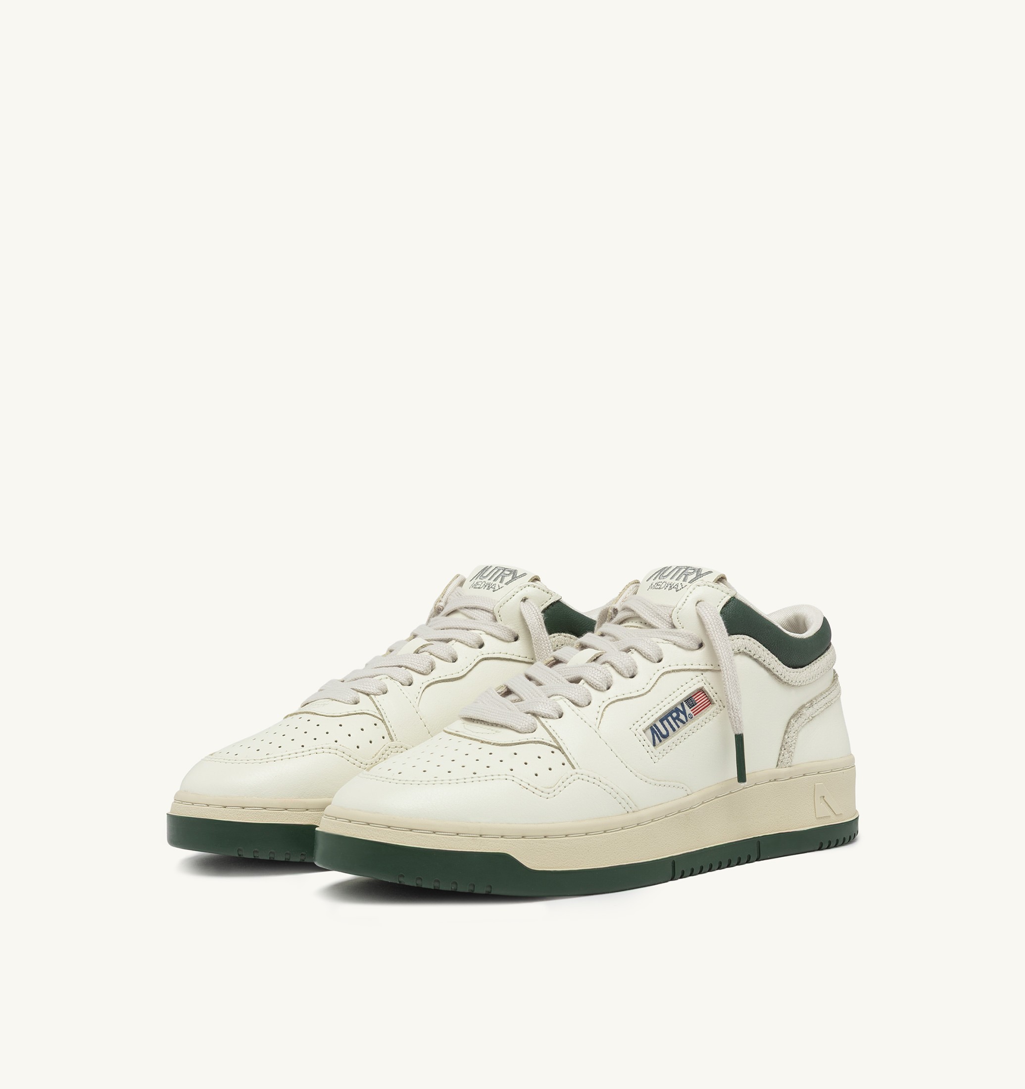 SNEAKERS MED-WAY IN PELLE COLORE MARSHMALLOW E MOUNTAIN
