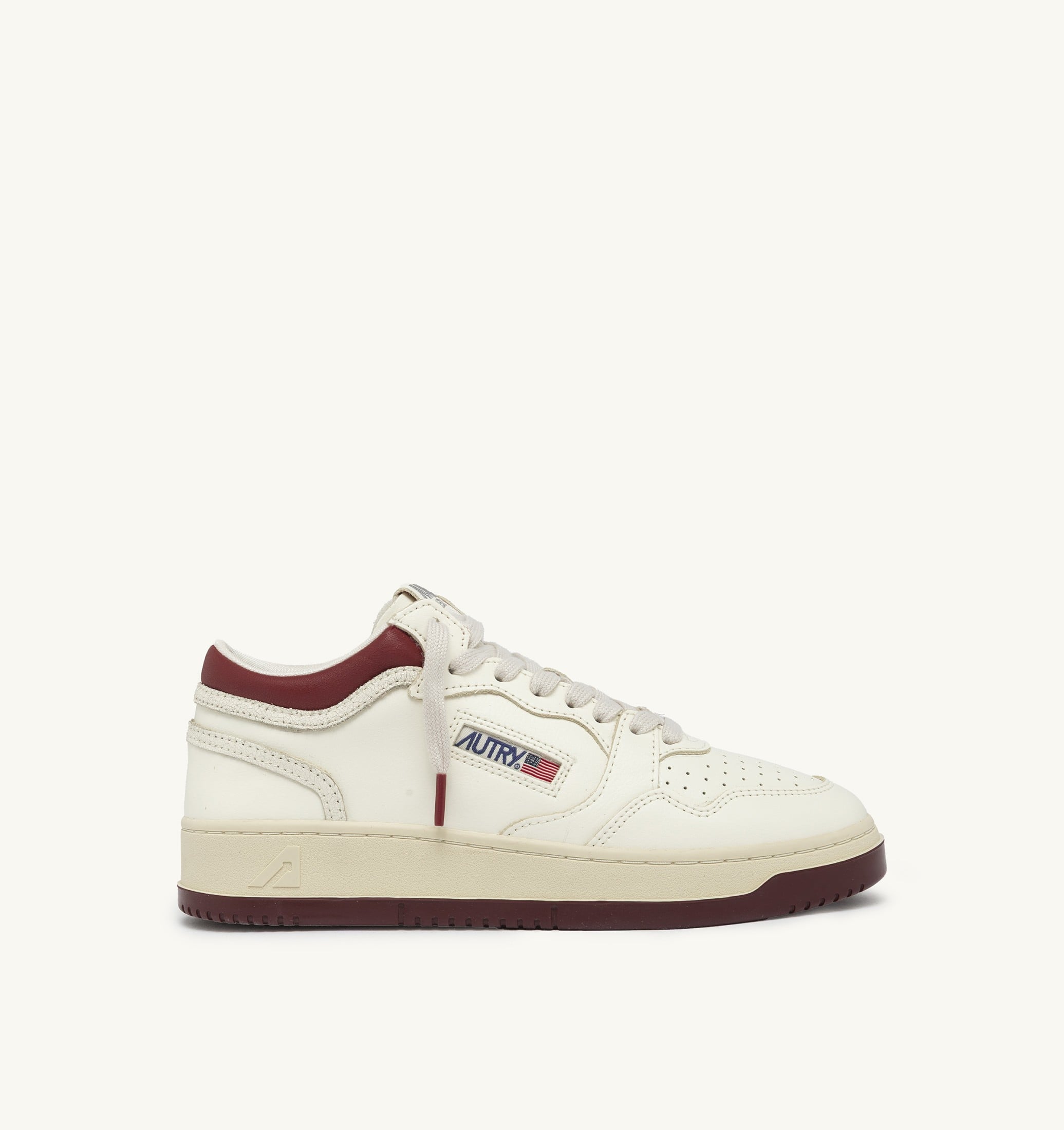 SNEAKERS MED-WAY IN PELLE COLORE MARSHMALLOW E SYRAH