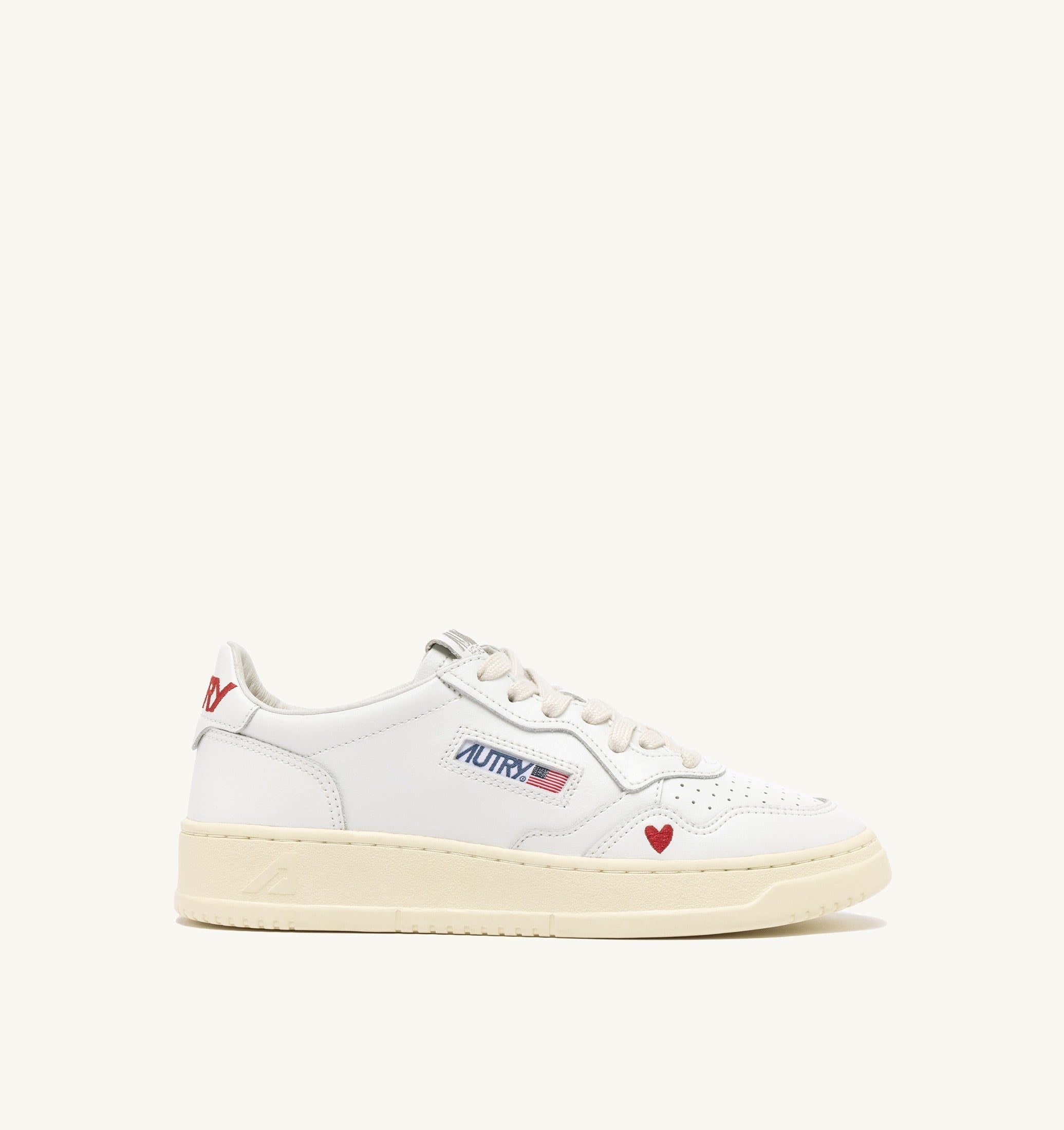 SNEAKERS MEDALIST 'LOVE' IN PELLE BIANCA E ROSSA