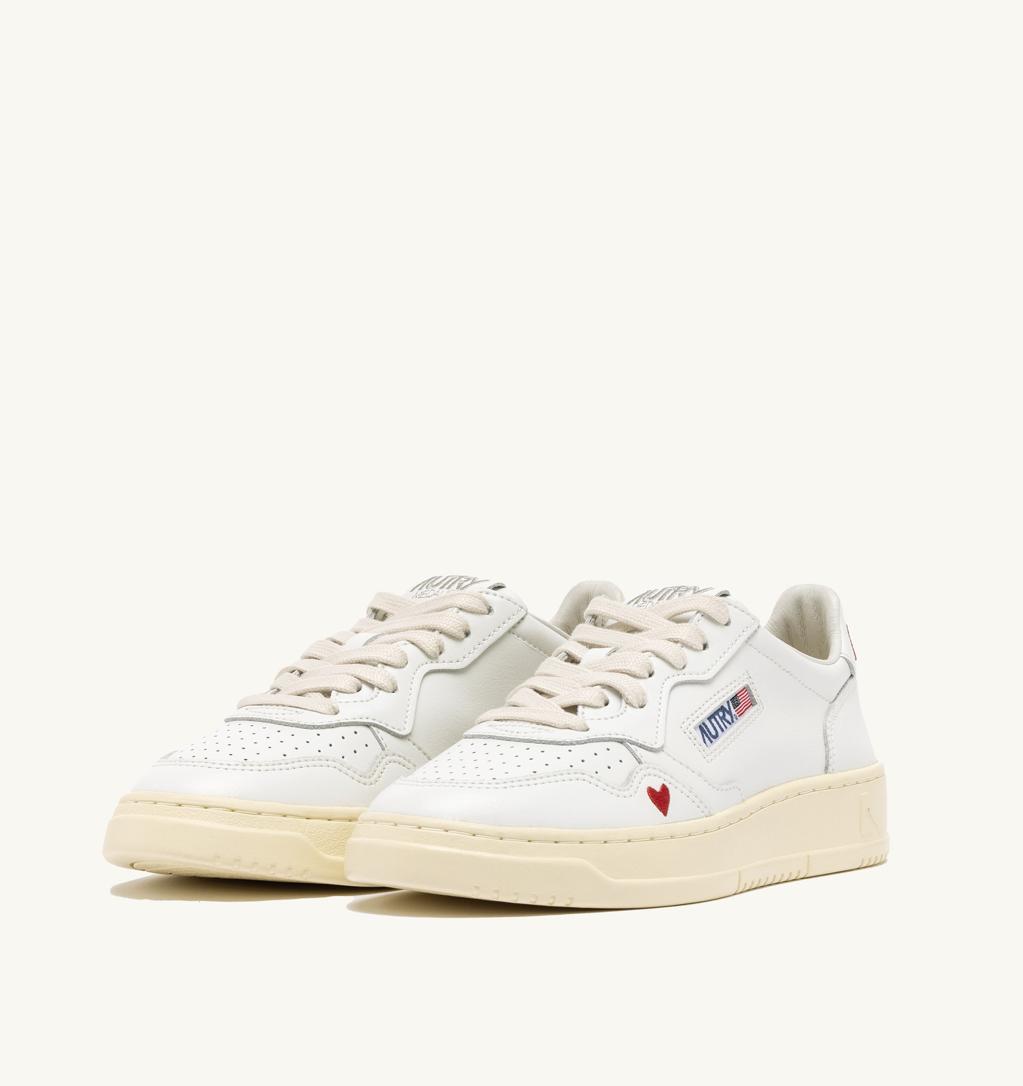 SNEAKERS MEDALIST 'LOVE' IN PELLE BIANCA E ROSSA