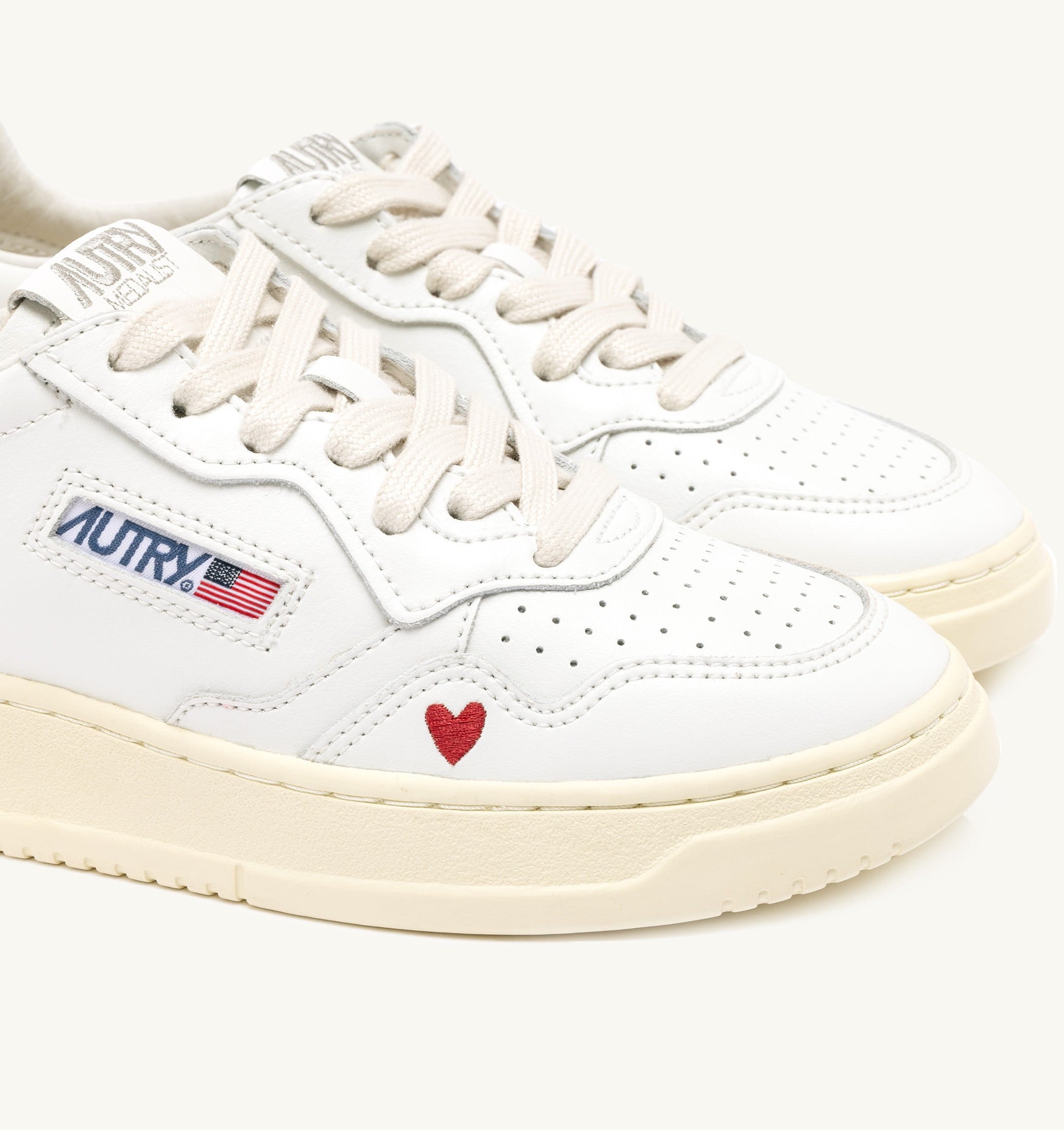 SNEAKERS MEDALIST 'LOVE' IN PELLE BIANCA E ROSSA
