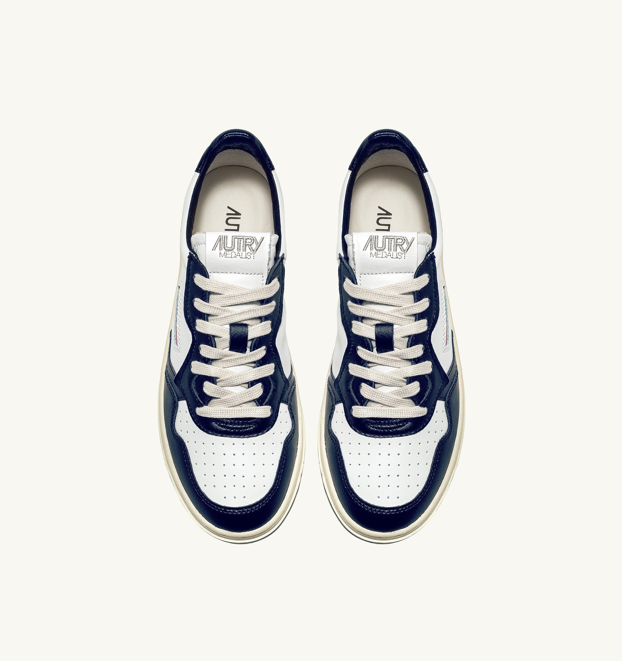 SNEAKERS MEDALIST LOW BICOLOR IN PELLE BIANCA E BLU